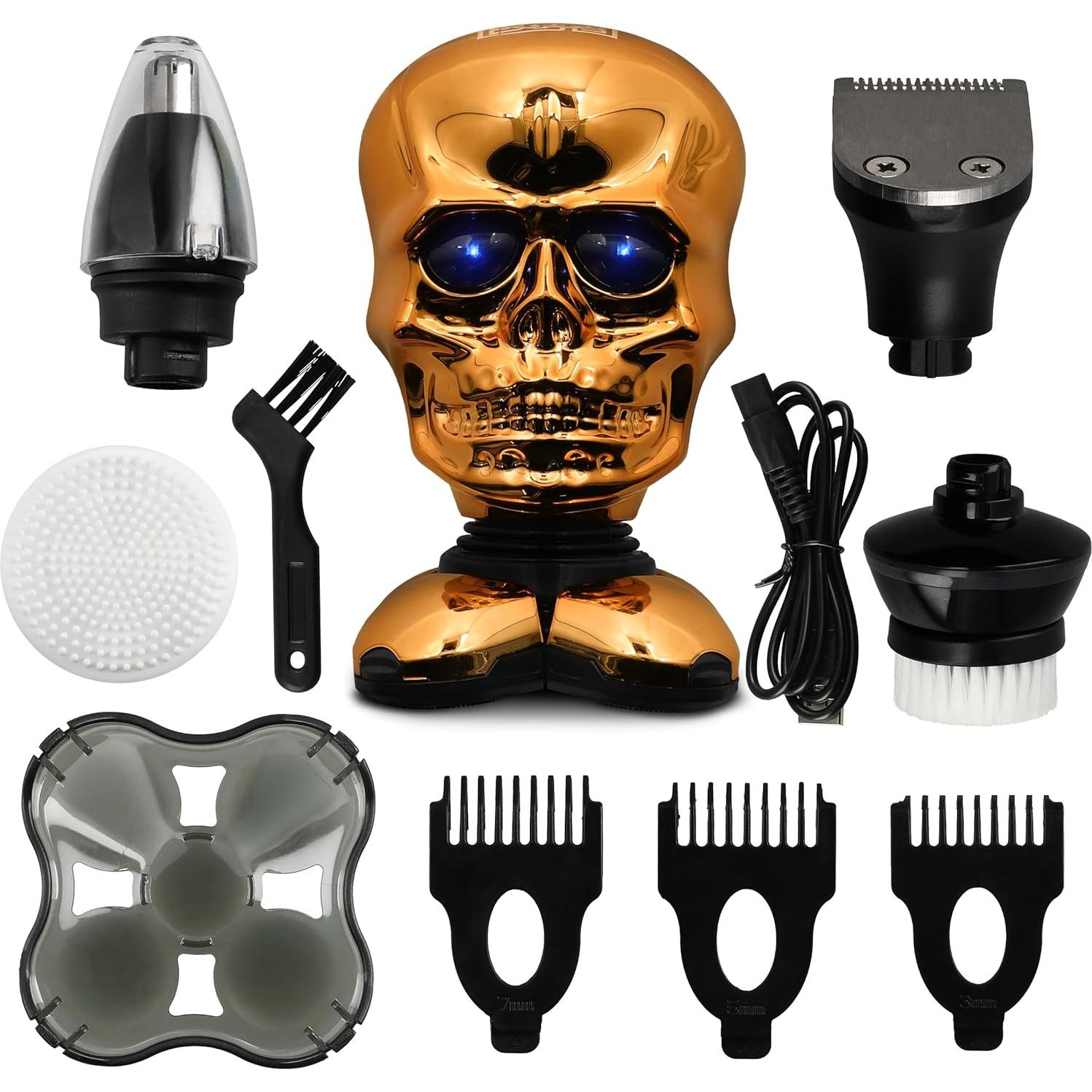 Afeitadora Eléctrica de Cabeza Calva Raznia GS-3BL Dorada