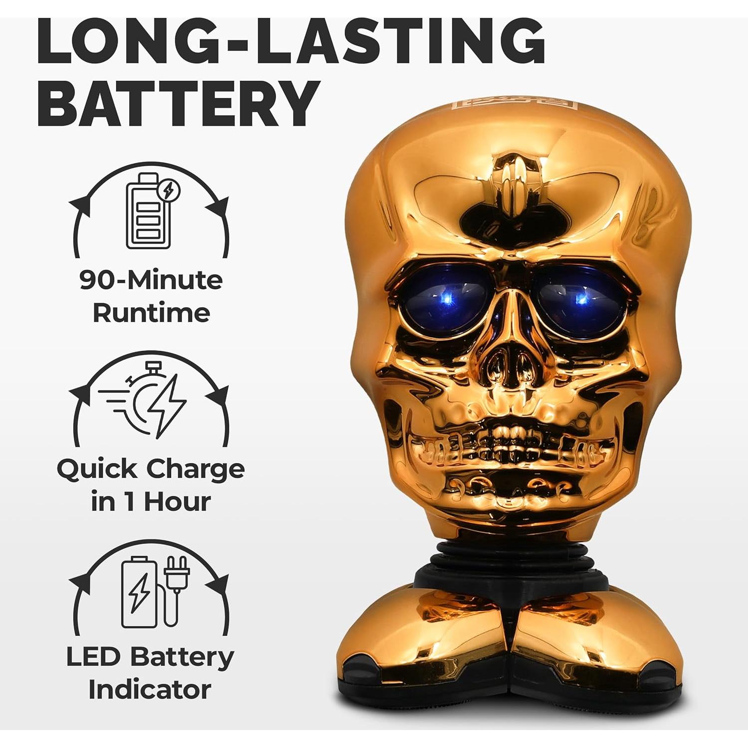 Afeitadora Eléctrica de Cabeza Calva Raznia GS-3BL Dorada
