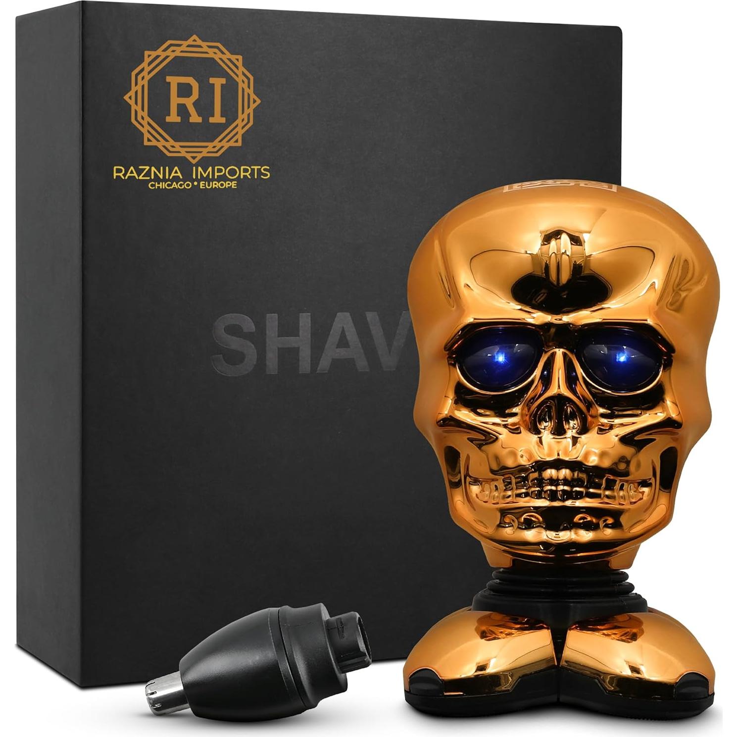 Afeitadora Eléctrica de Cabeza Calva Raznia GS-3BL Dorada