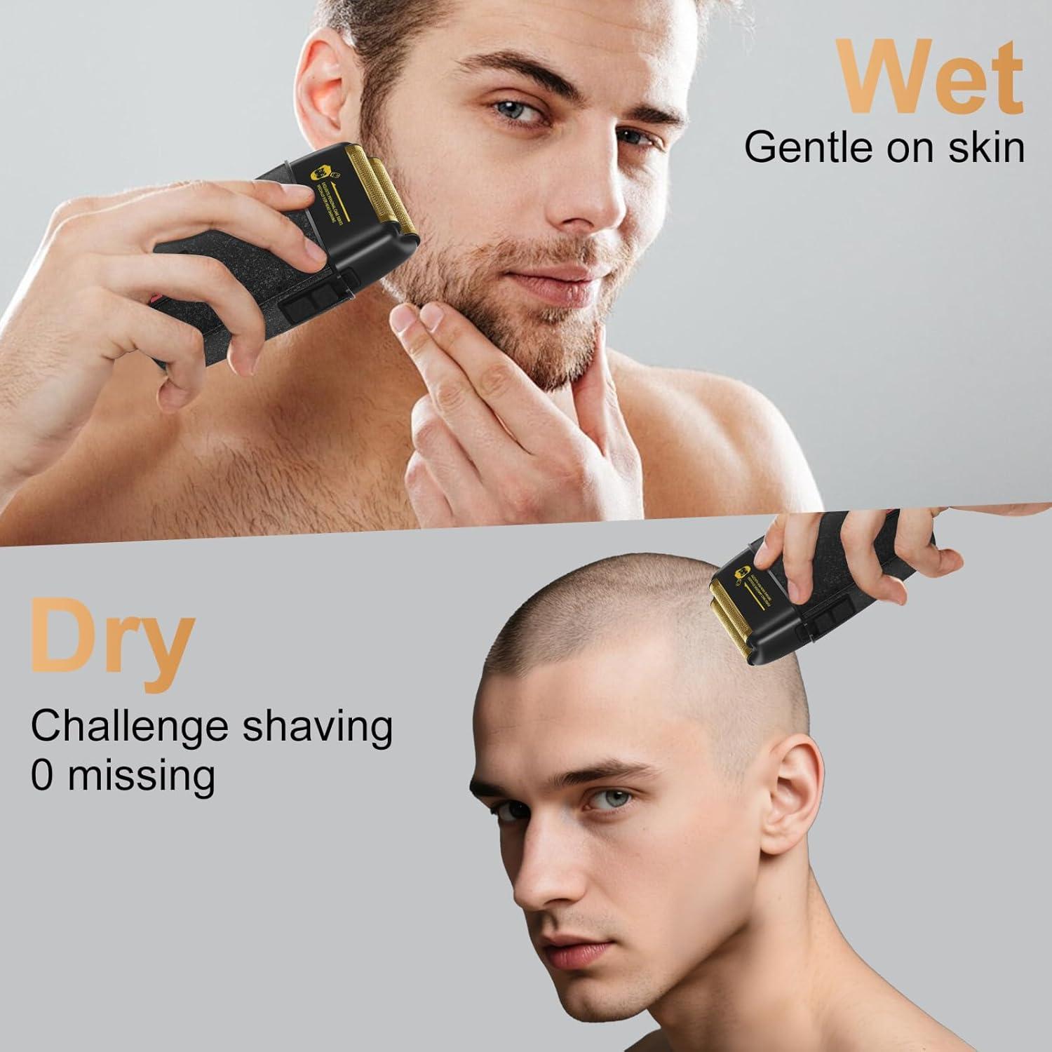 Afeitadora Eléctrica GEC C-8010 2-en-1 Recargable con LED