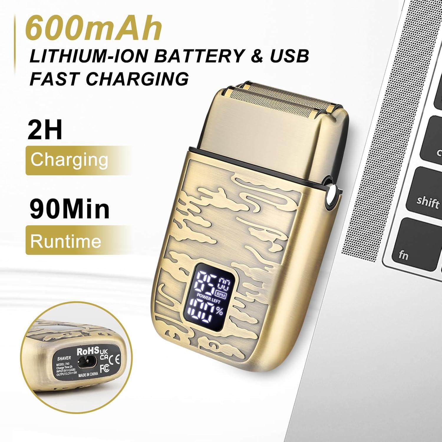 Afeitadora Eléctrica GSKY 2010 Doble Cuchilla Inalámbrica