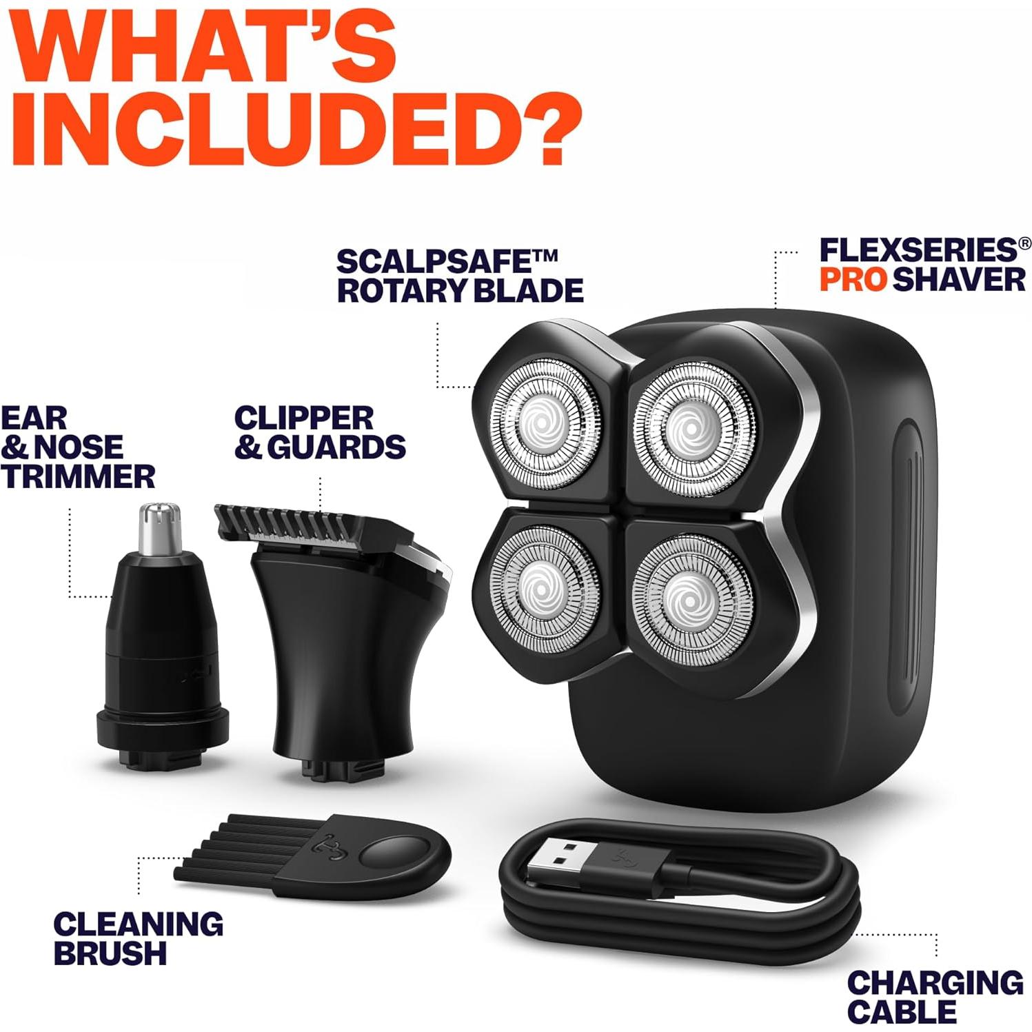 Afeitadora Eléctrica Freebird Pro FlexSeries - Impermeable, Recargable, 4 Cuchillas