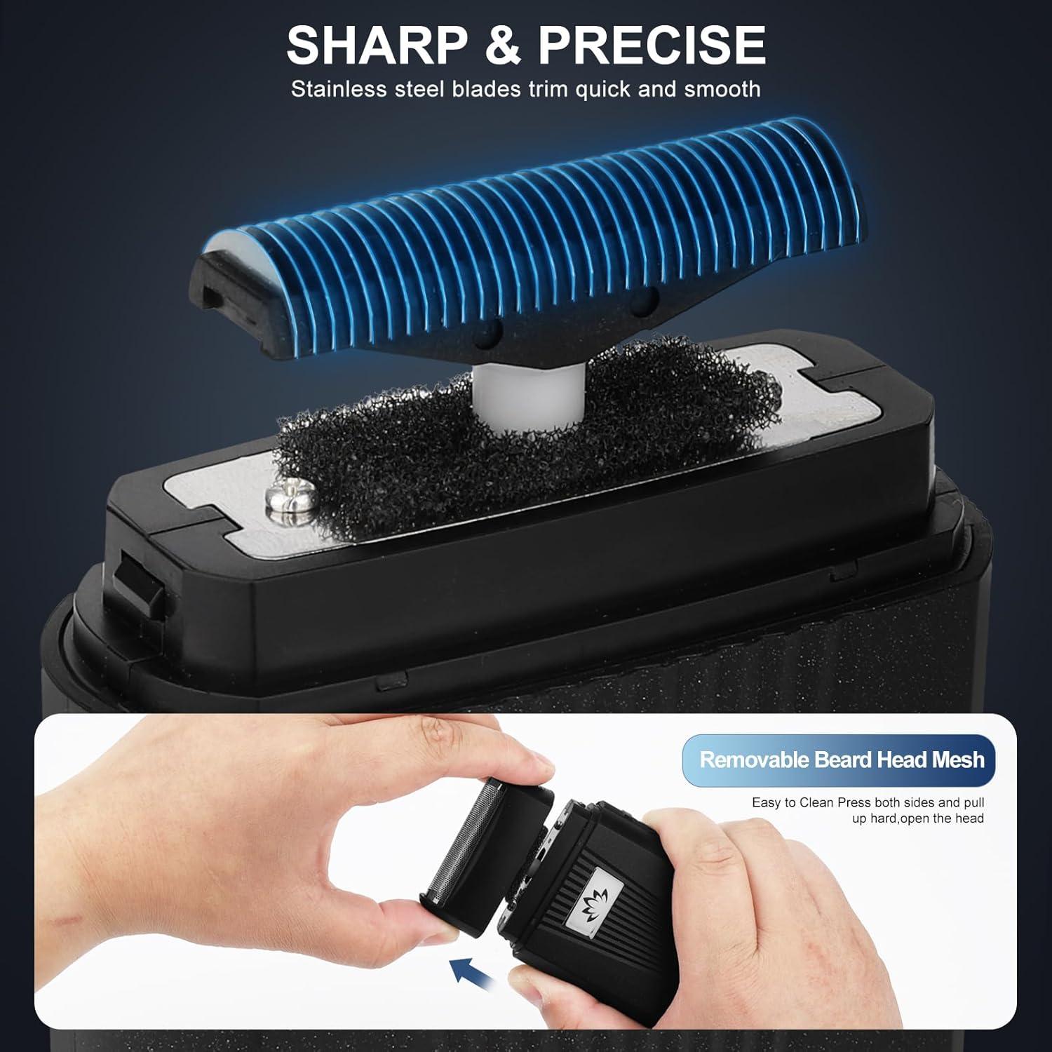 Afeitadora eléctrica Dumite 2909 recargable inalámbrica plateada