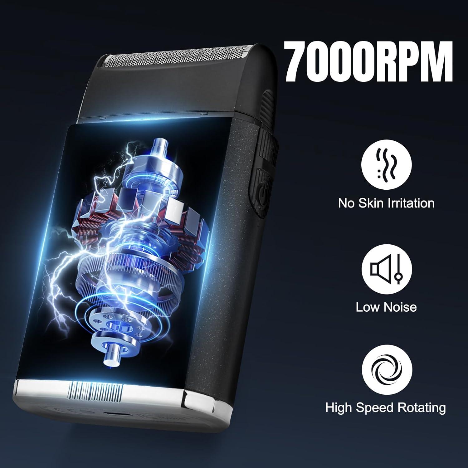 Afeitadora eléctrica Dumite 2909 recargable inalámbrica plateada