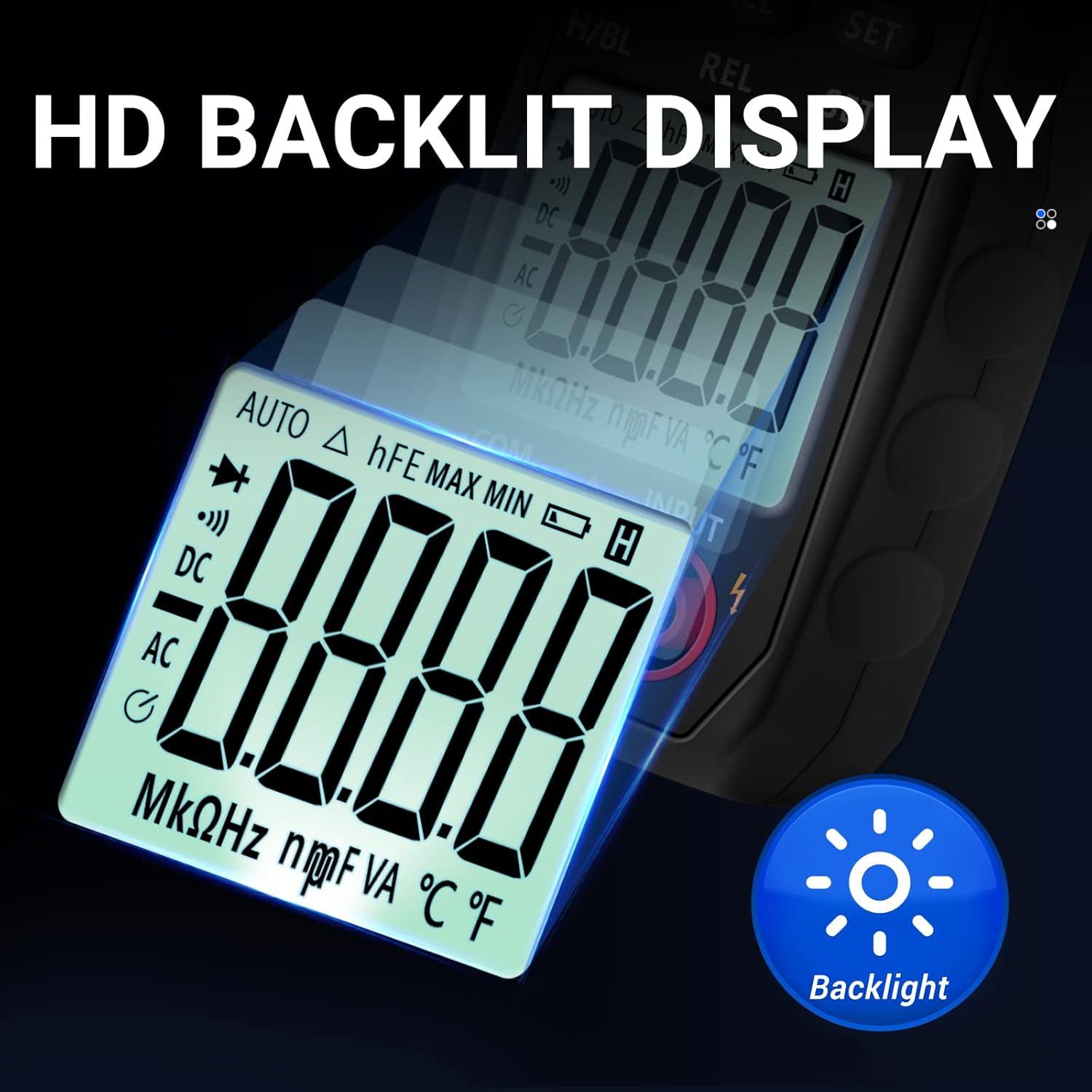 Multímetro Digital ANENG 4000 Cuentas con Pinza AC/DC