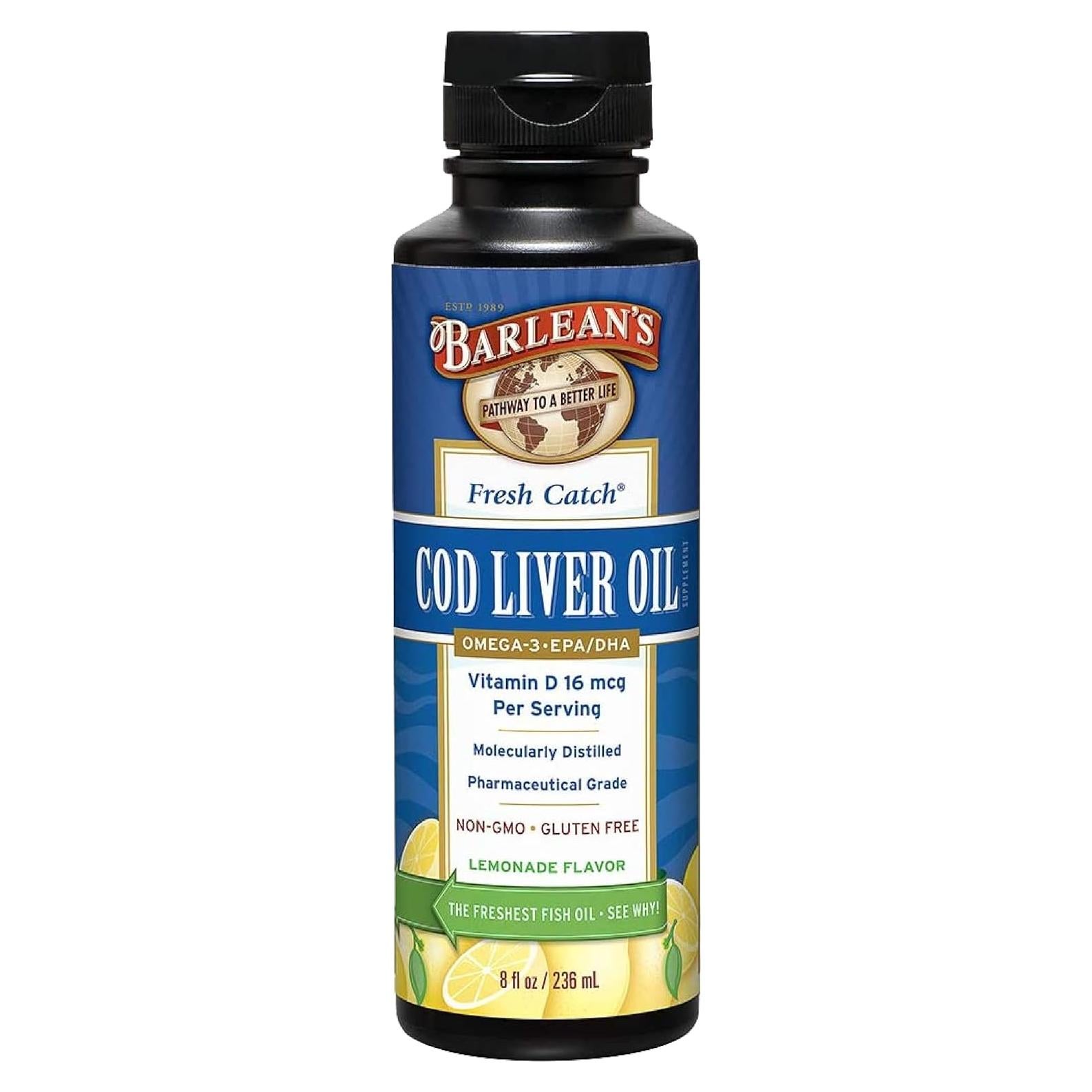 Suplemento Líquido Omega 3 Barlean's 236.6 ml Sabor Limonada