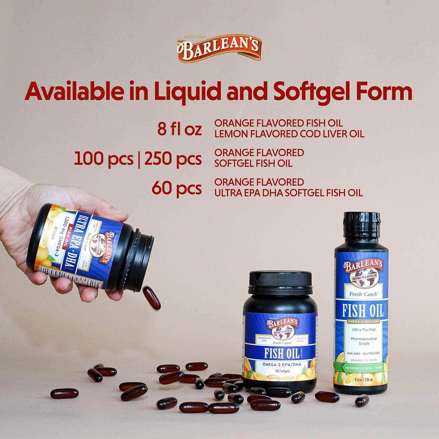 Suplemento Líquido Omega 3 Barlean's 236.6 ml Sabor Limonada