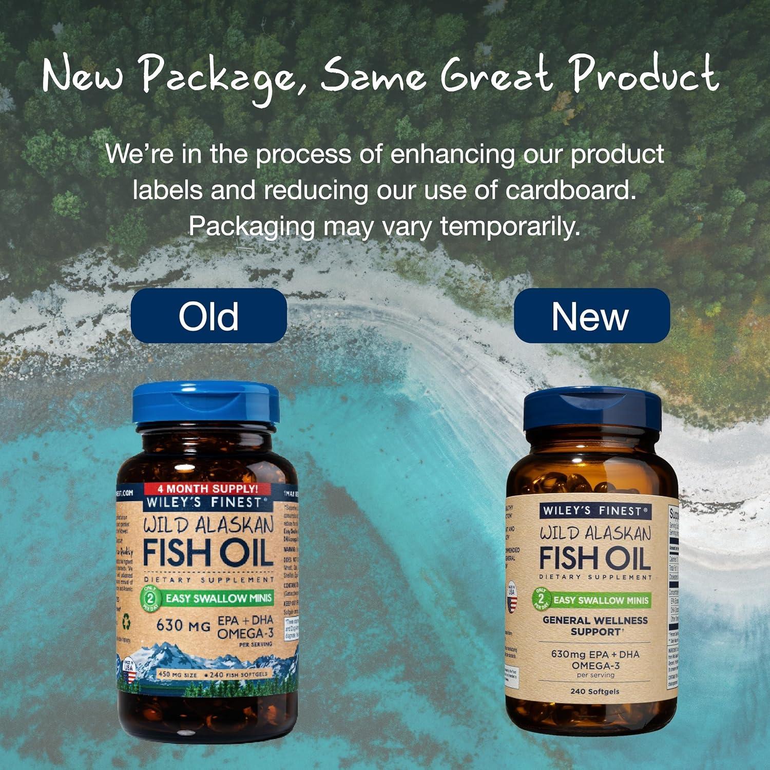 Aceite de Pescado Omega-3 Wiley's Finest 240 Mini Cápsulas