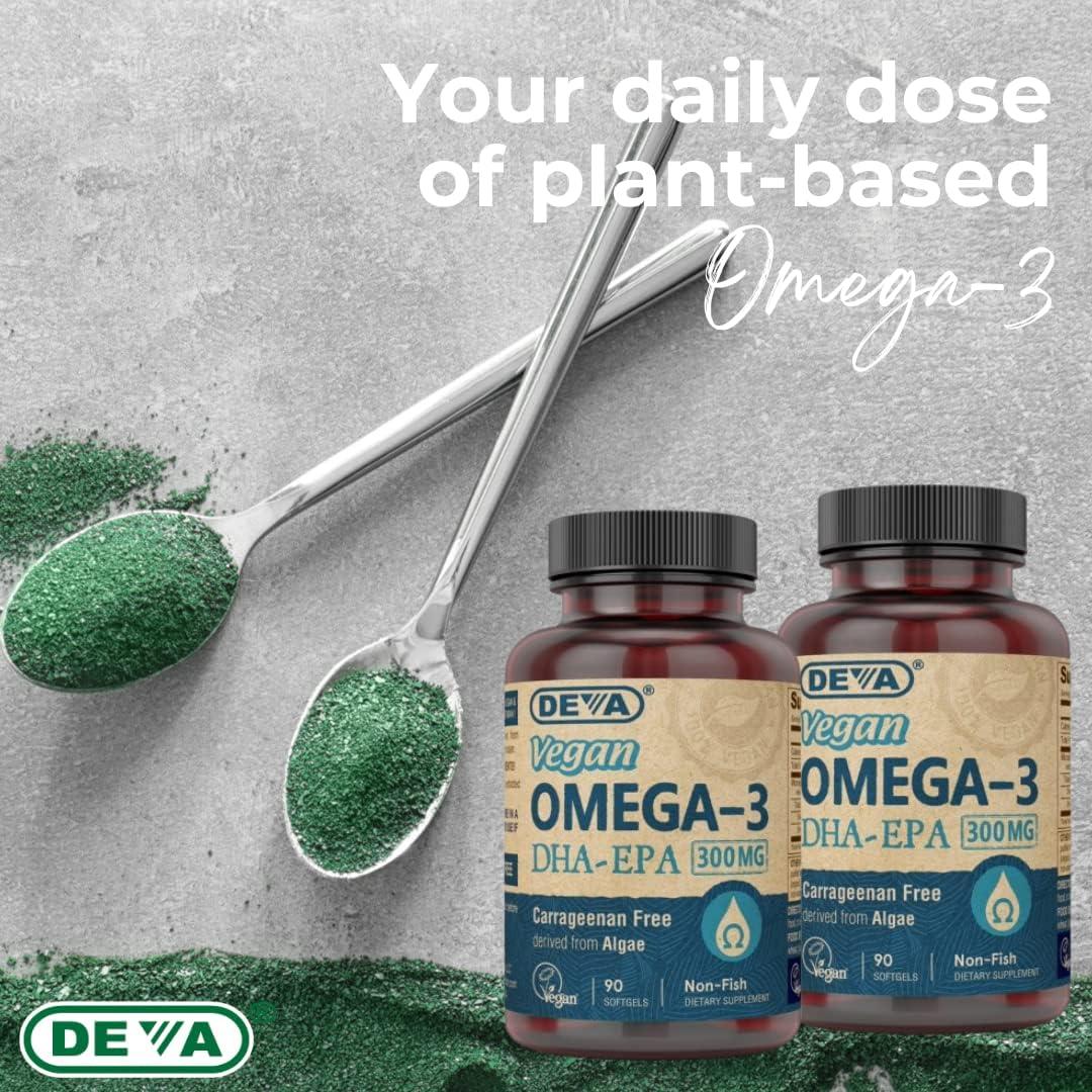Suplemento Omega-3 DHA Vegano Deva 200 MG - 90 Softgels