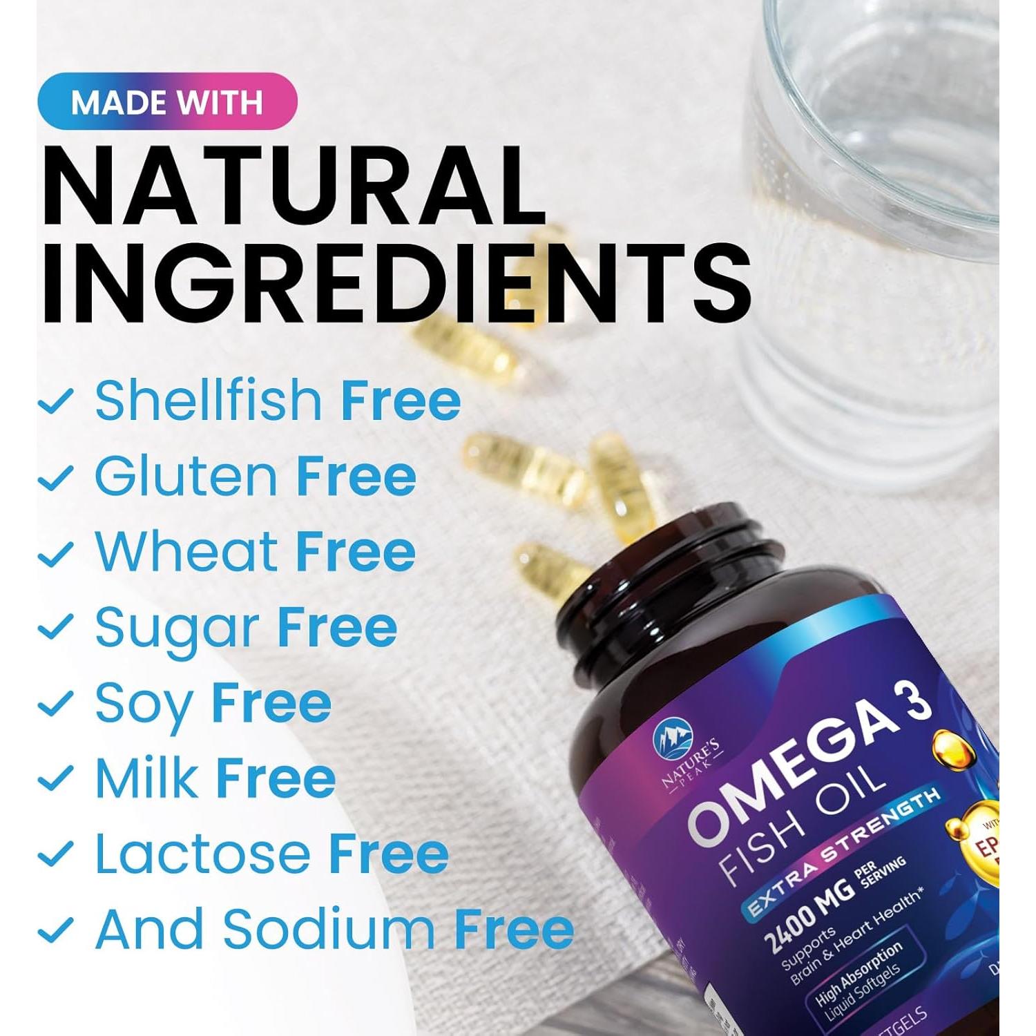 Suplemento Omega 3 Nature's Peak 2400 mg 60 Softgels