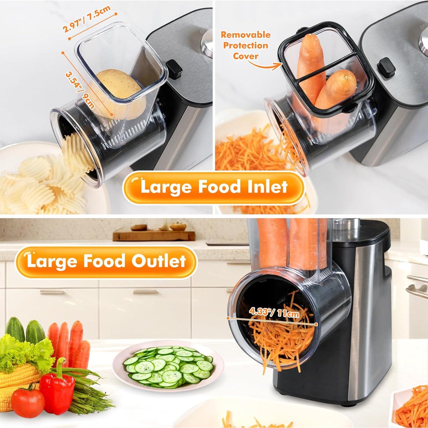 Rallador Eléctrico Anatole 6 en 1 Acero Inoxidable 250W