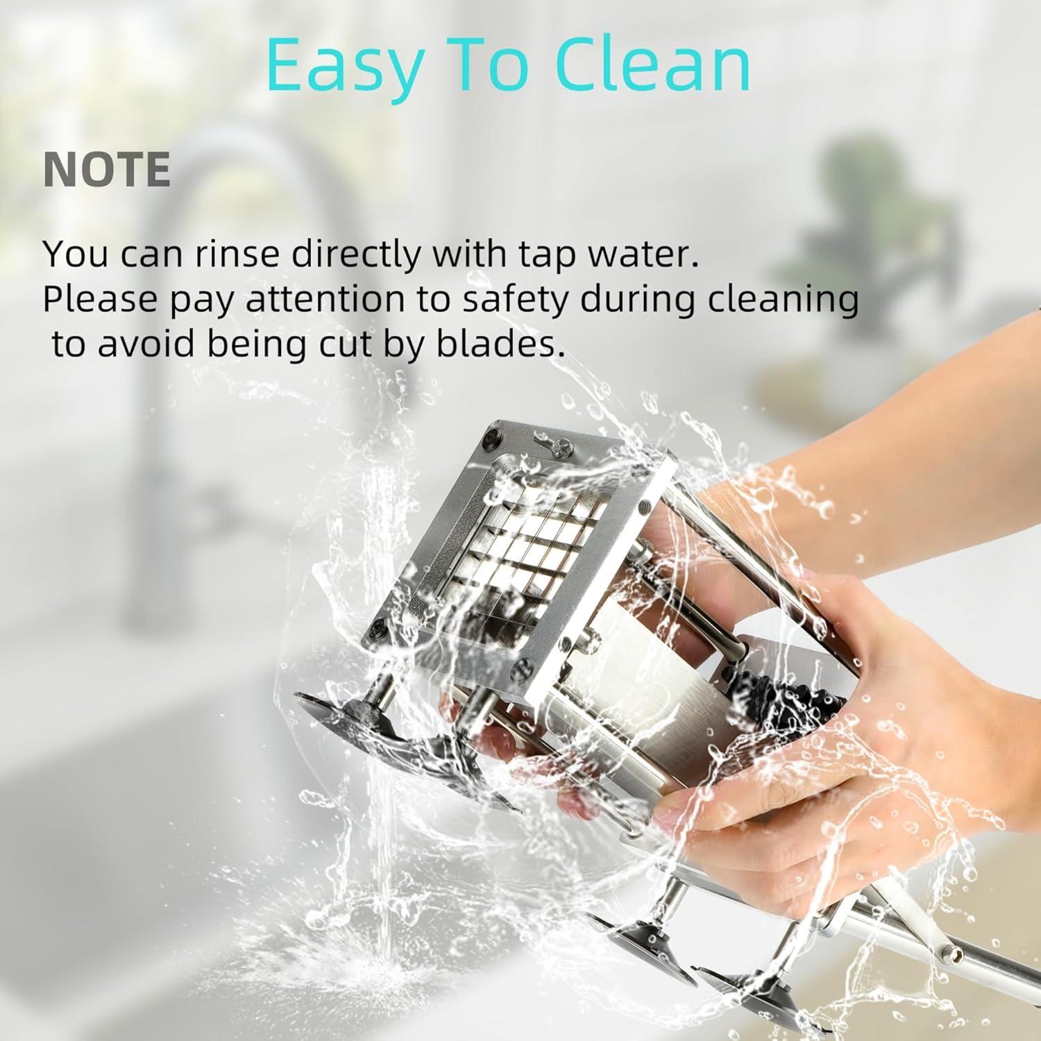 Cortador de Papas Fritas QangBoon Acero Inoxidable 2 Cuchillas