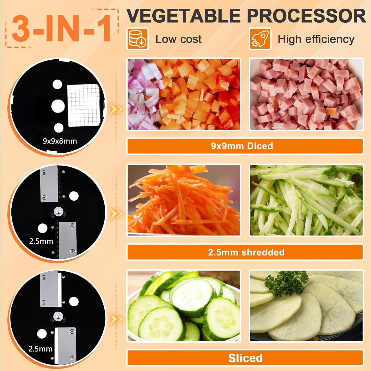 Cortador de Verduras Automático YMJOINMX 3 en 1 Acero Inoxidable