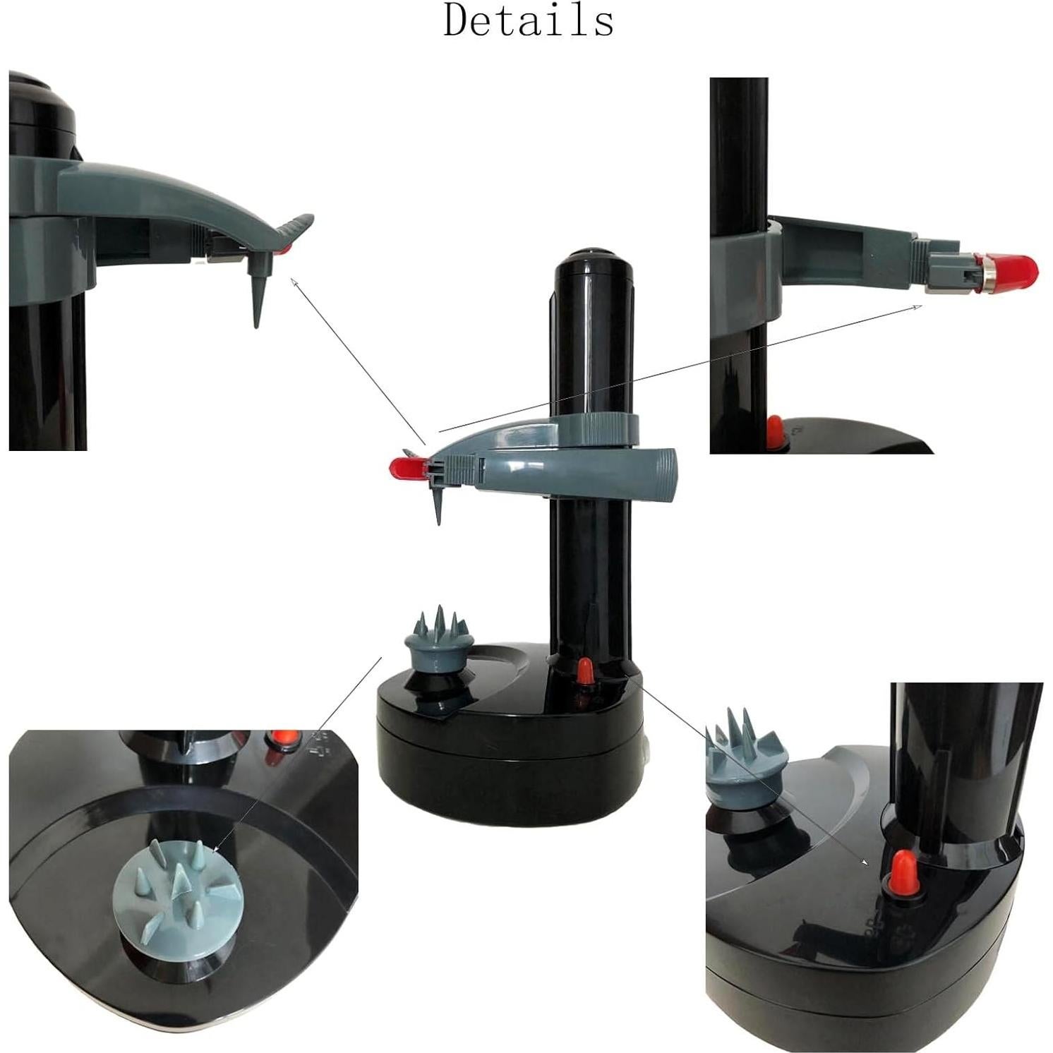 Pelador Eléctrico de Verduras CPDZ EP Automático Negro