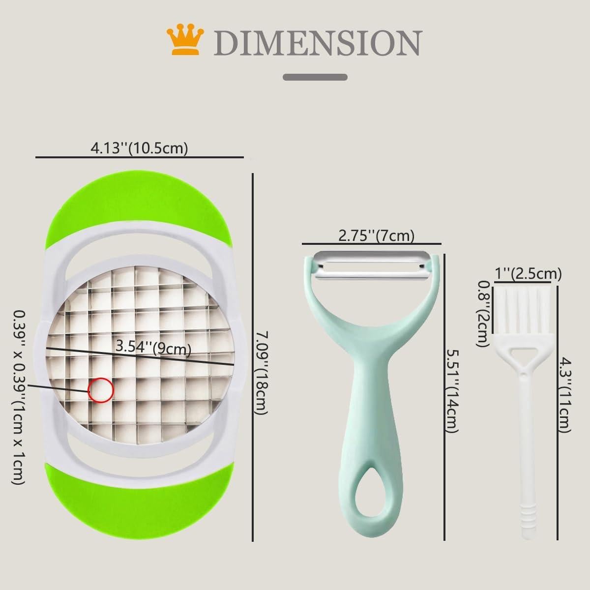 Cortador de Papas Fritas SOAZTAUM Profesional Multiusos 18cm