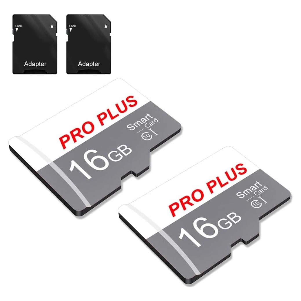 Paquete de 2 Tarjetas TF 16GB Bliksem con Adaptador UHS-I