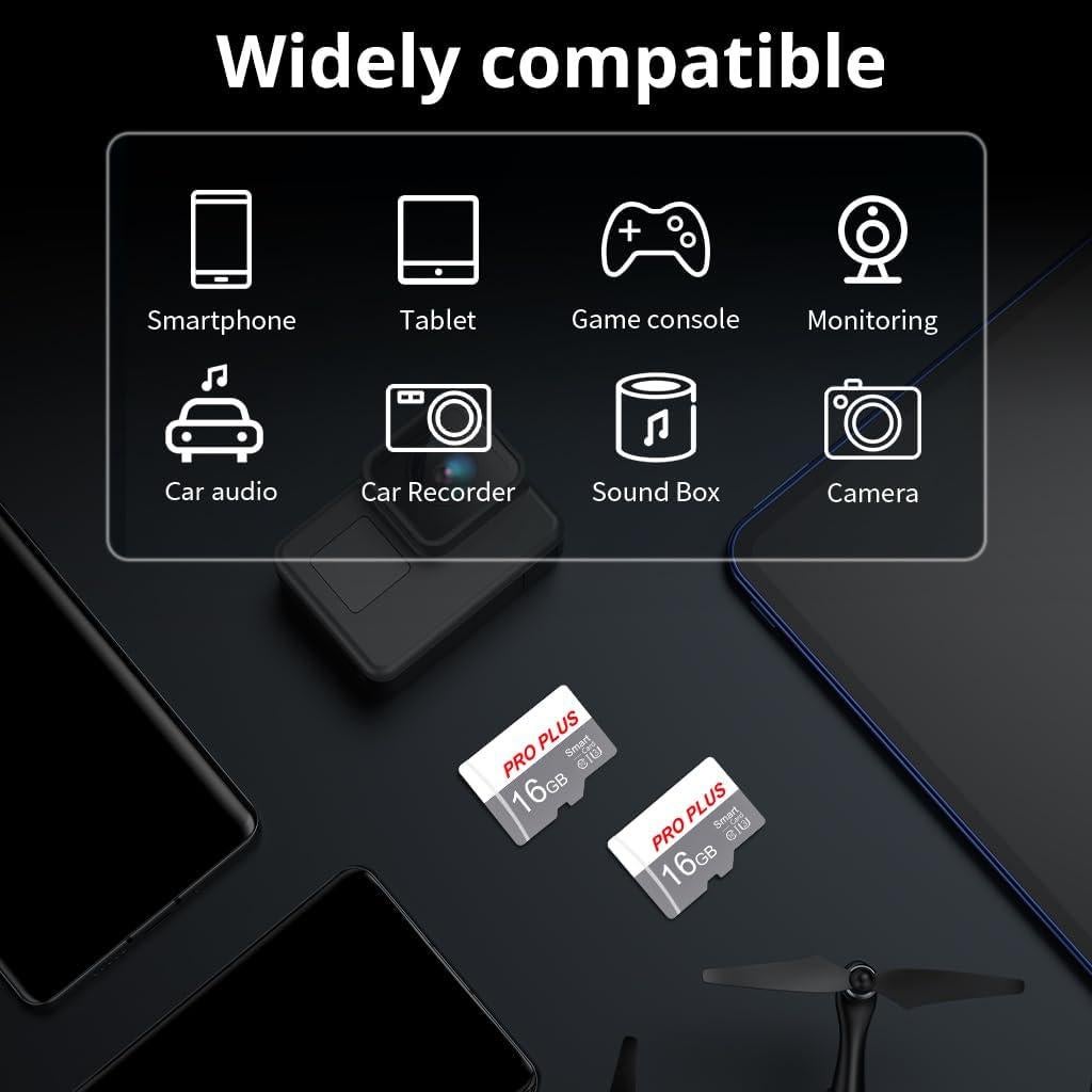 Paquete de 2 Tarjetas TF 16GB Bliksem con Adaptador UHS-I