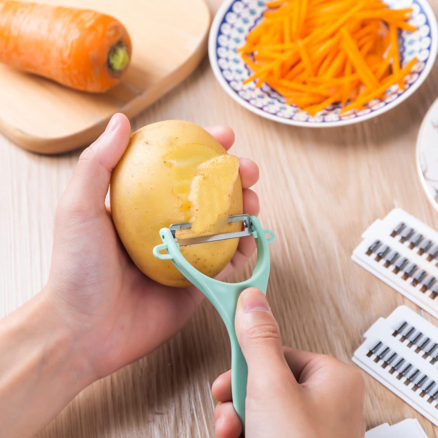 Cortador de Mandolina 7-en-1 Nbguigdstr Rosa - Rallador y Pelador