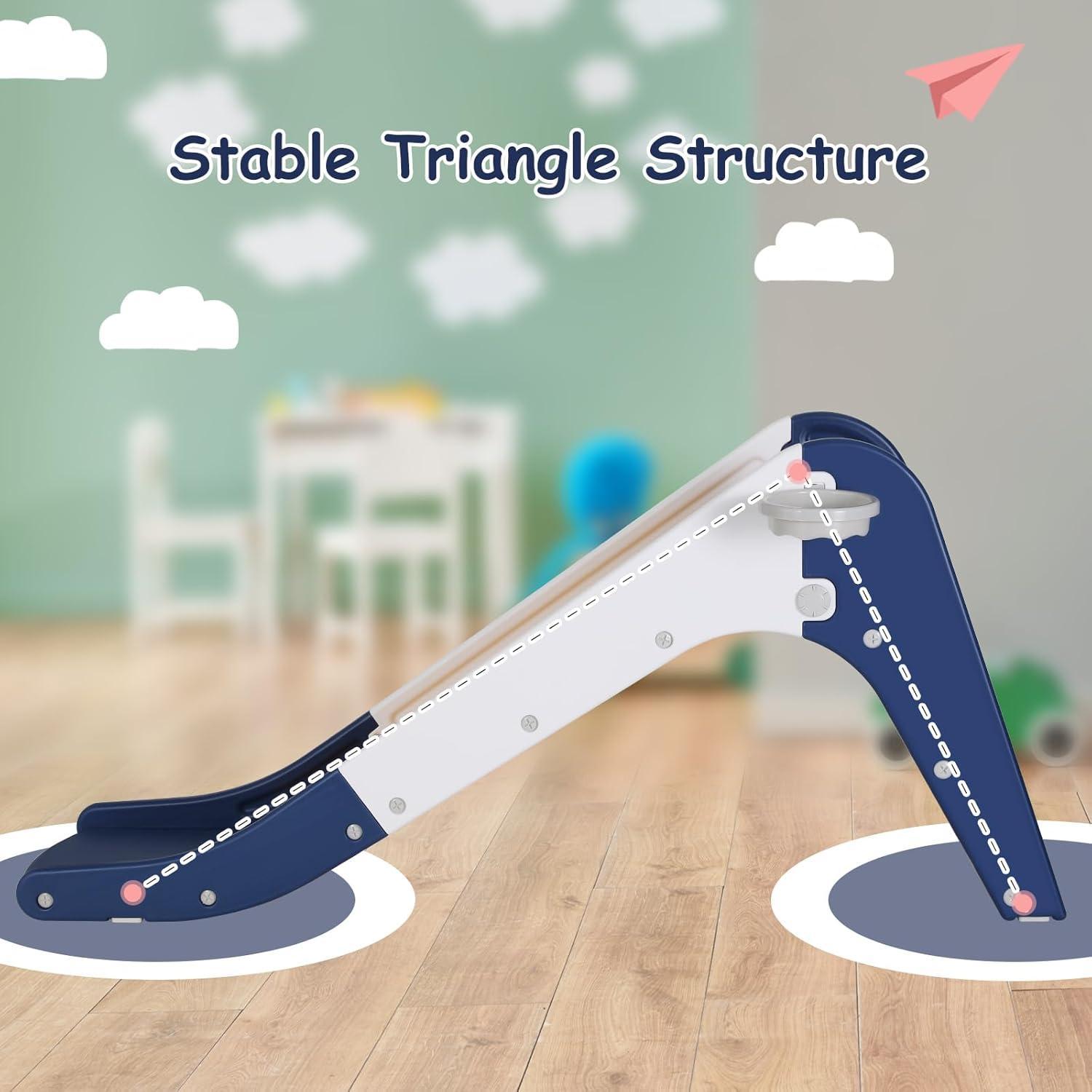 Tobogán Arlopu para Niños 3 en 1 con Aro de Baloncesto