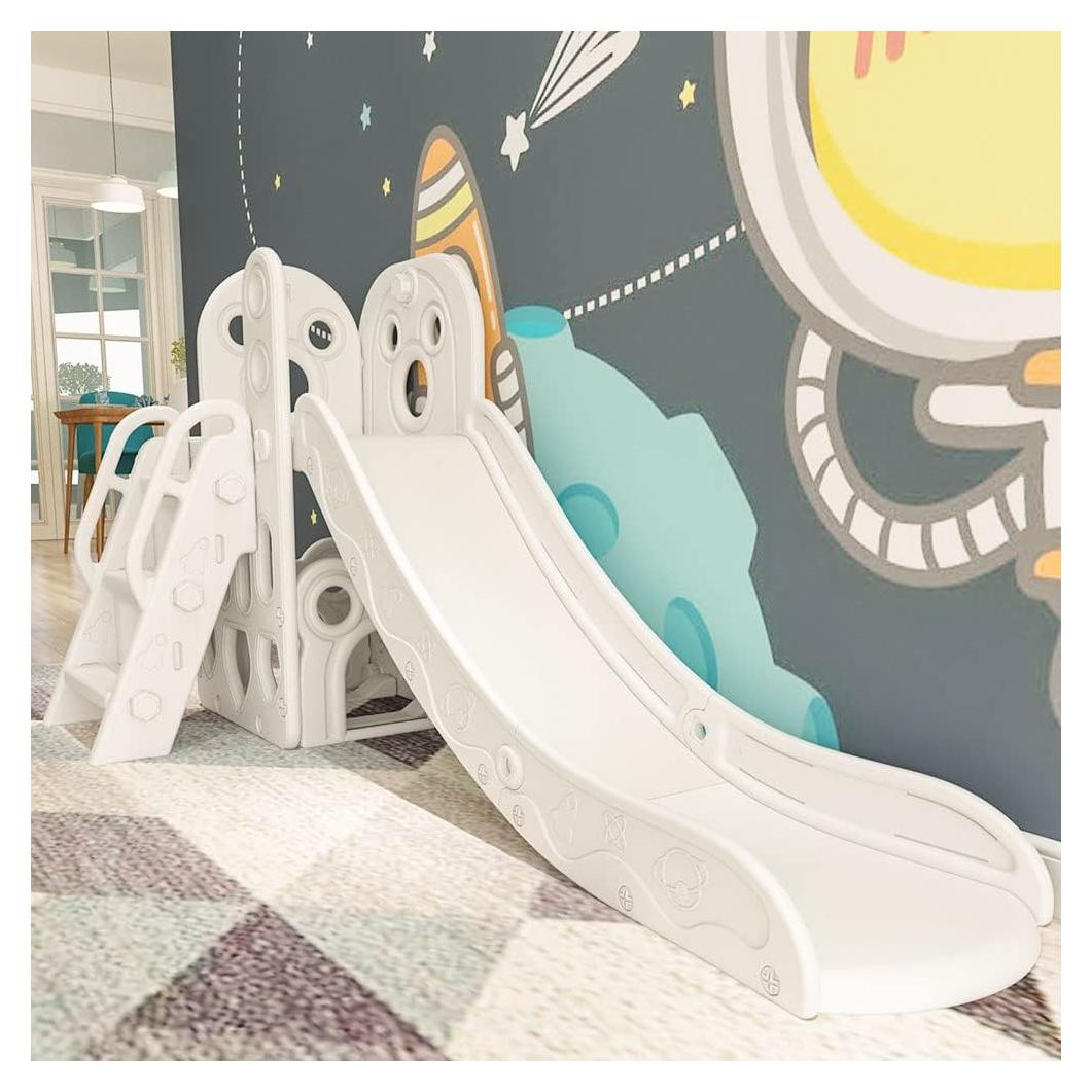 Tobogán Plegable para Niños Monle 1-12 Años con Baloncesto