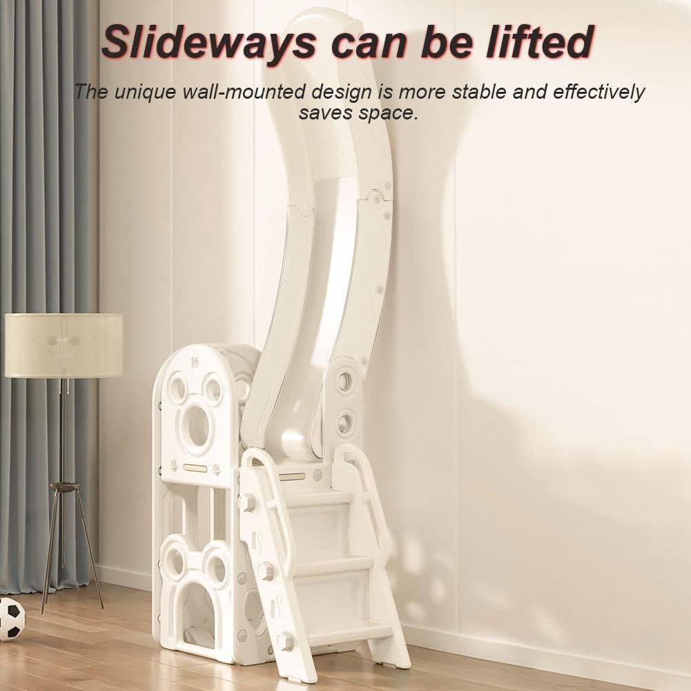 Tobogán Plegable para Niños Monle 1-12 Años con Baloncesto