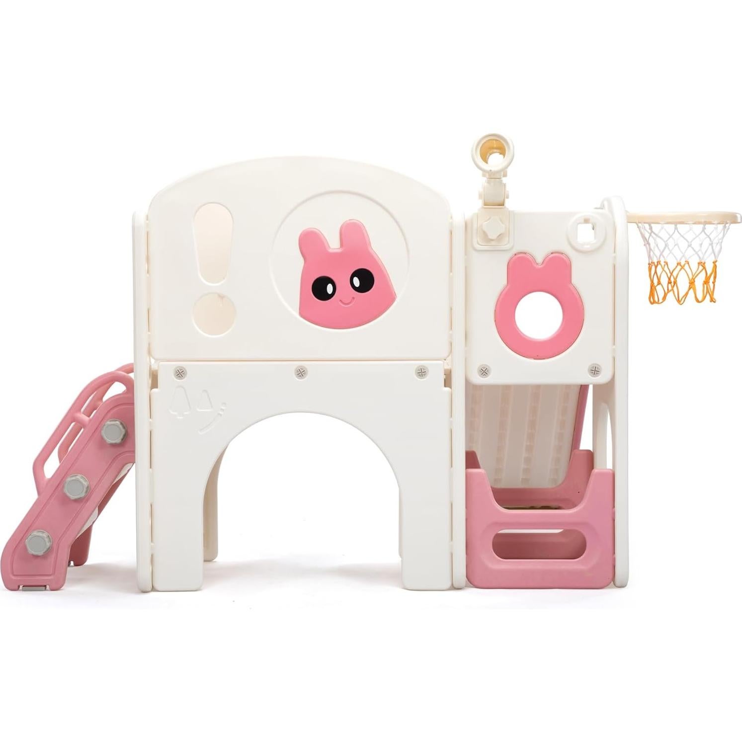 Juego de Escalera y Tobogán 8 en 1 Nyeekoy Rosa