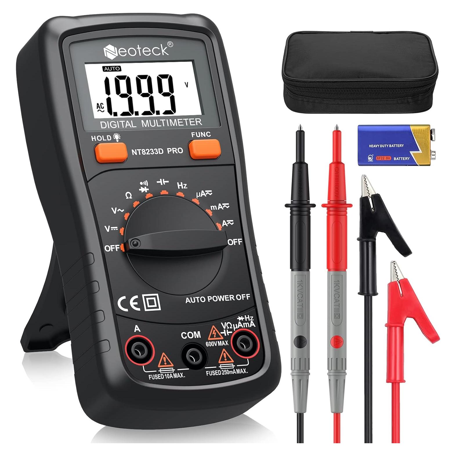 Multímetro Digital Neoteck 2000 Cuentas AC/DC con Continuidad
