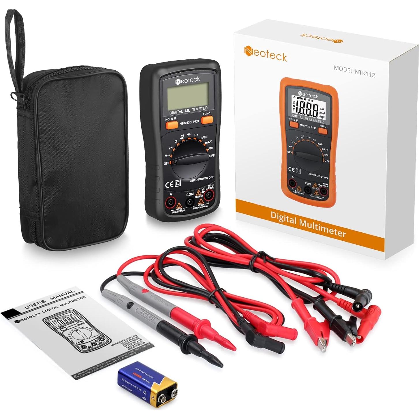 Multímetro Digital Neoteck 2000 Cuentas AC/DC con Continuidad