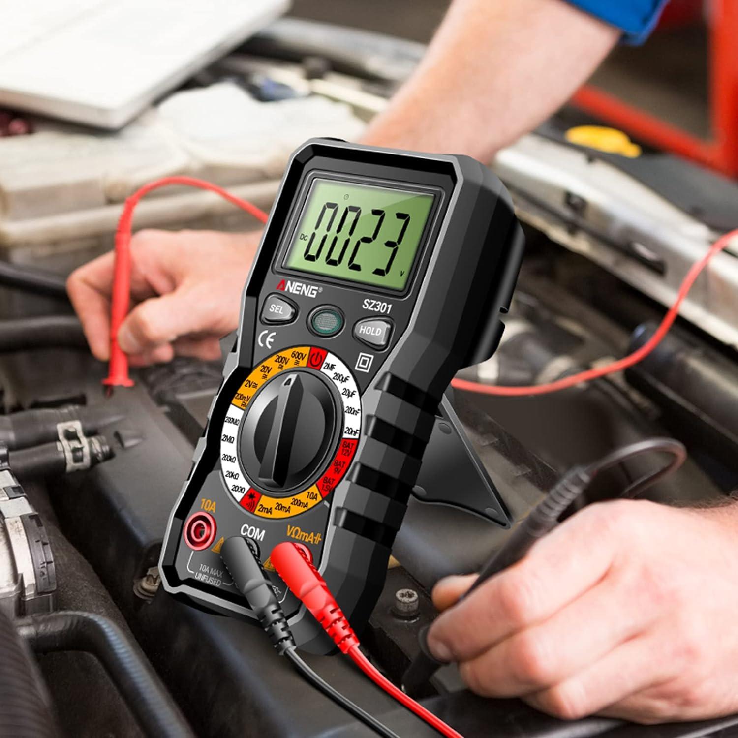 Multímetro Digital ANENG SZ301 - Voltímetro CA/CC, Medidor de Ohmios