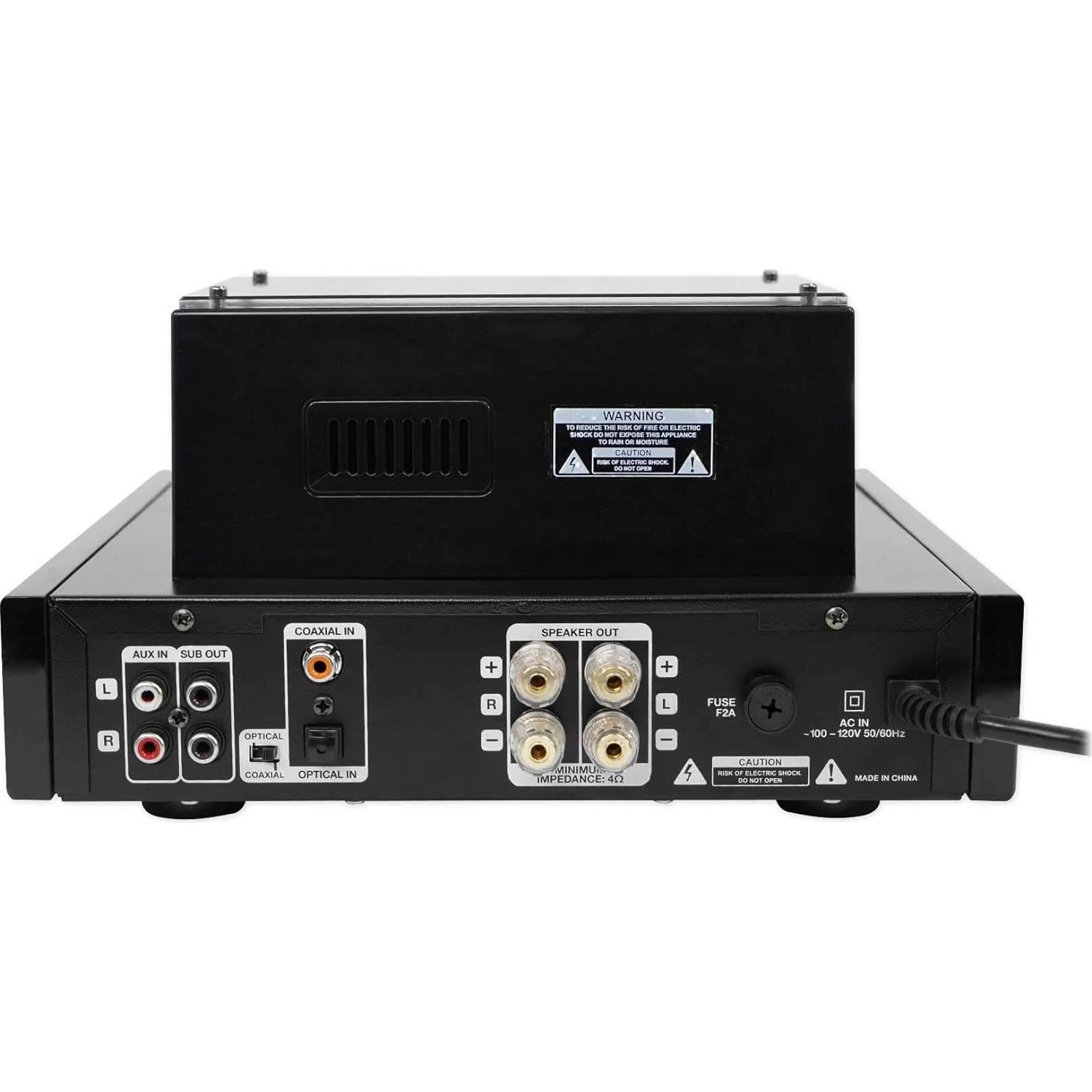 Rockville BluTube LED 70W Amplificador Bluetooth + 2 Altavoces HC55