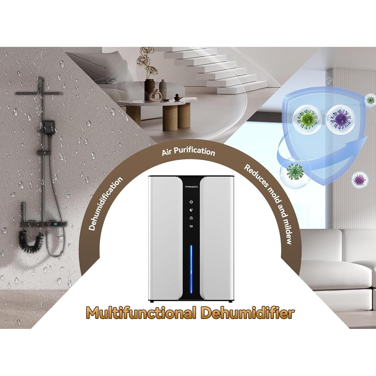 Deshumidificador PTHRAOUTA H10-1 95oz 2.81L Ultra Silencioso