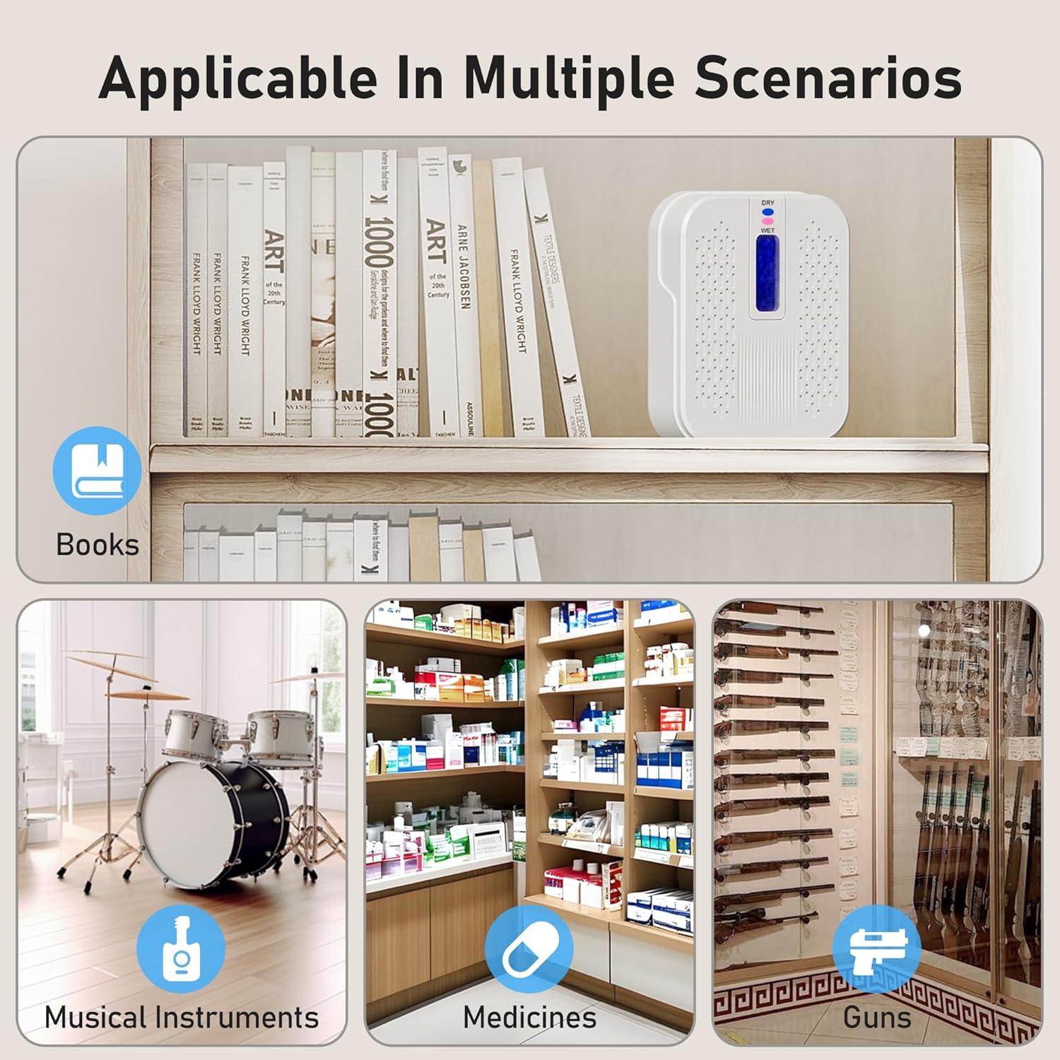 Deshumidificador Mini Portátil ATKMAYI 25W para Baño y Armarios