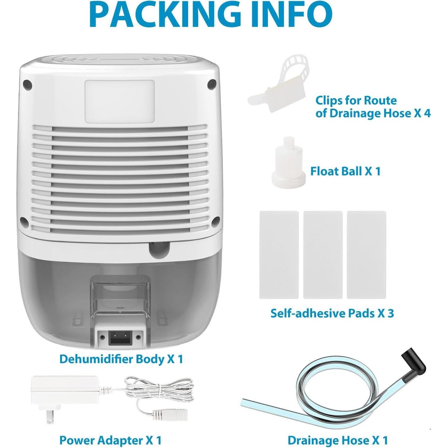 Deshumidificador Mini Litever LL-VS-DH07 22W Drenaje Continuo