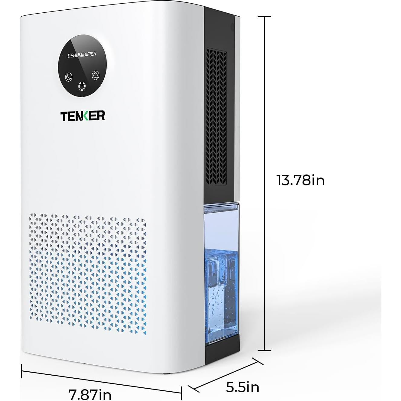 Deshumidificador TENKER QIG-D03 2200ml Silencioso Blanco