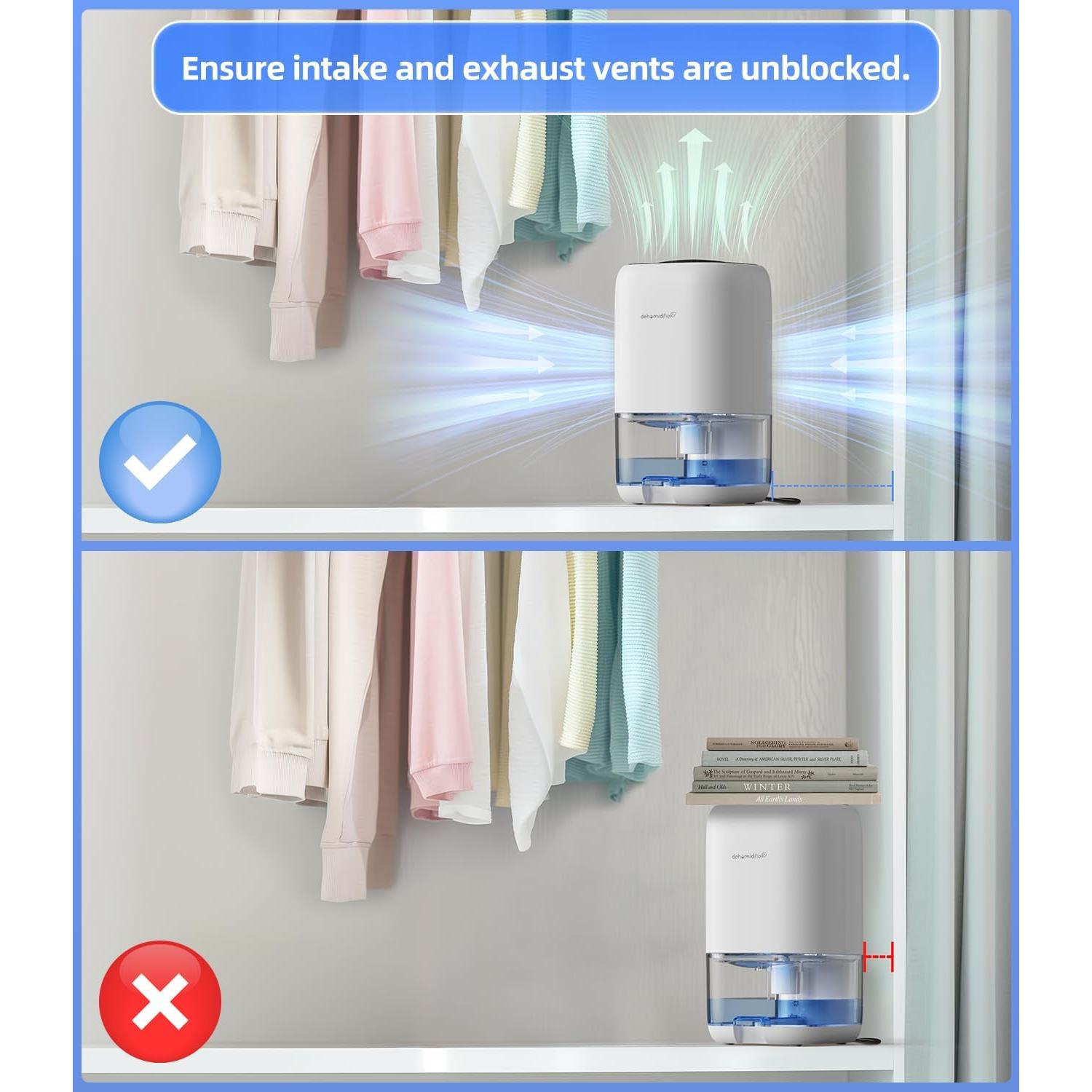 Deshumidificador TABYIK 1000ml Silencioso para Habitaciones