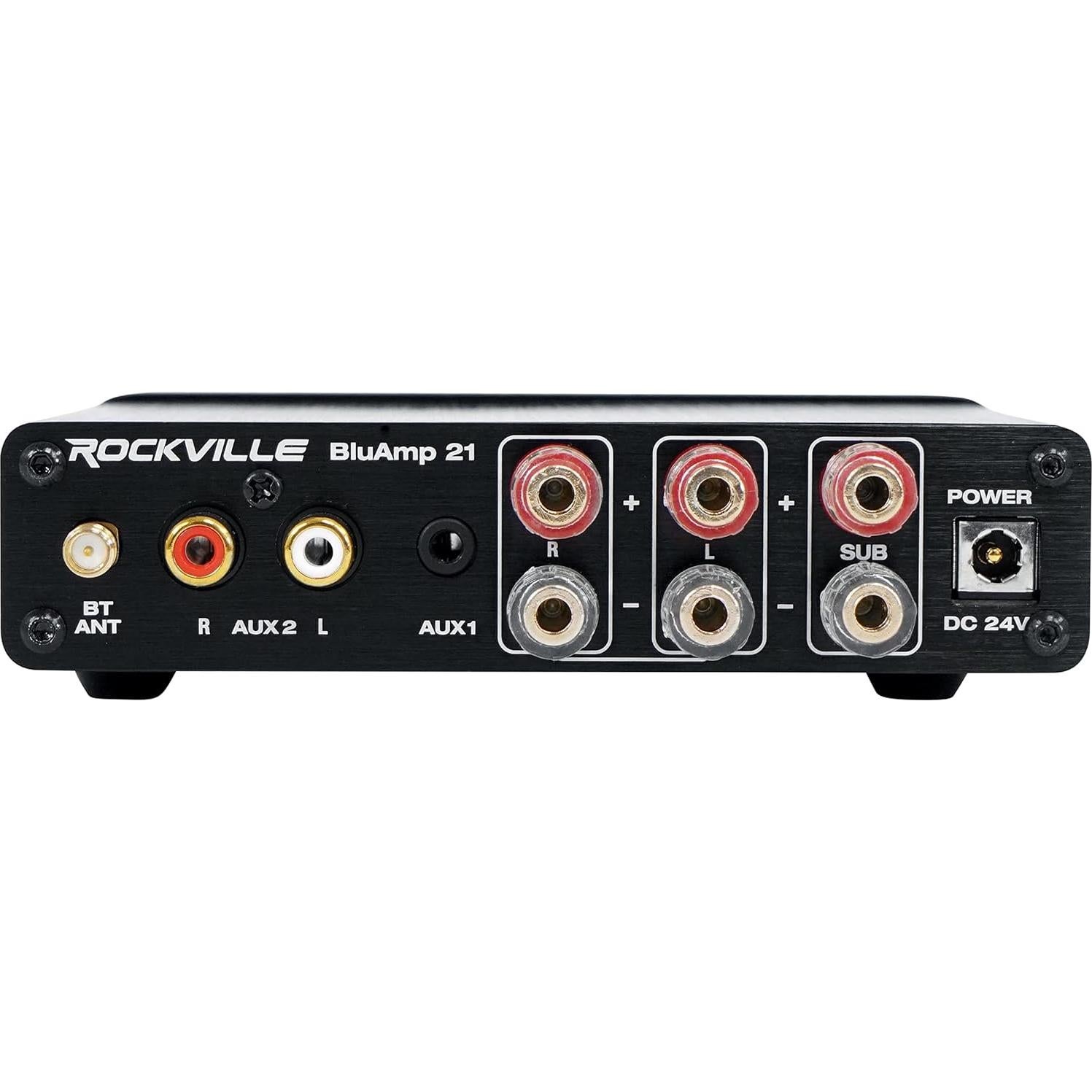 Amplificador Receptor de Audio Rockville BLUAMP 21 2.1 Canal