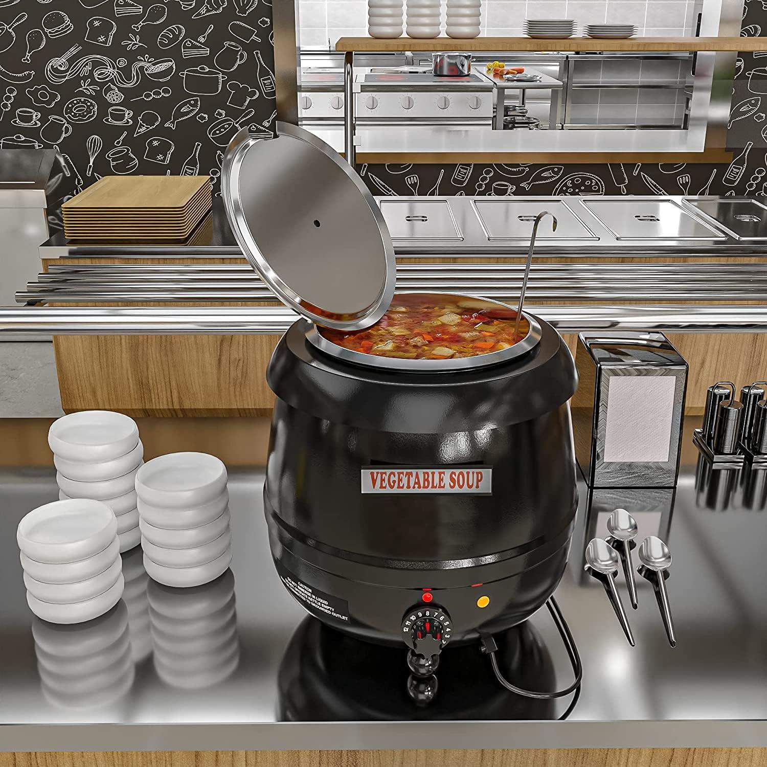 Calentador de Sopa YBSVO 11 Qt Acero Inoxidable 400W 120V