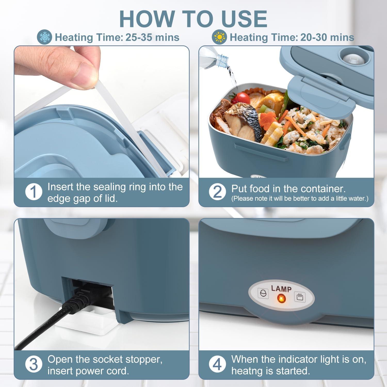 Calentador de Comida Eléctrico Herrfilk 1.5L 12V/24V/110V