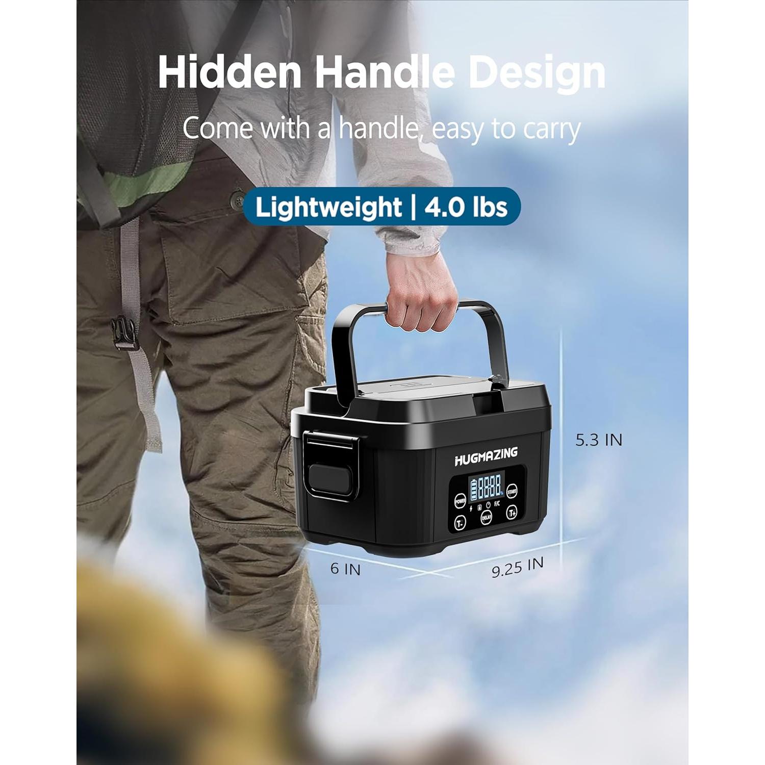 Caja de Almuerzo Eléctrica Hugmazing 1100ML Inalámbrica