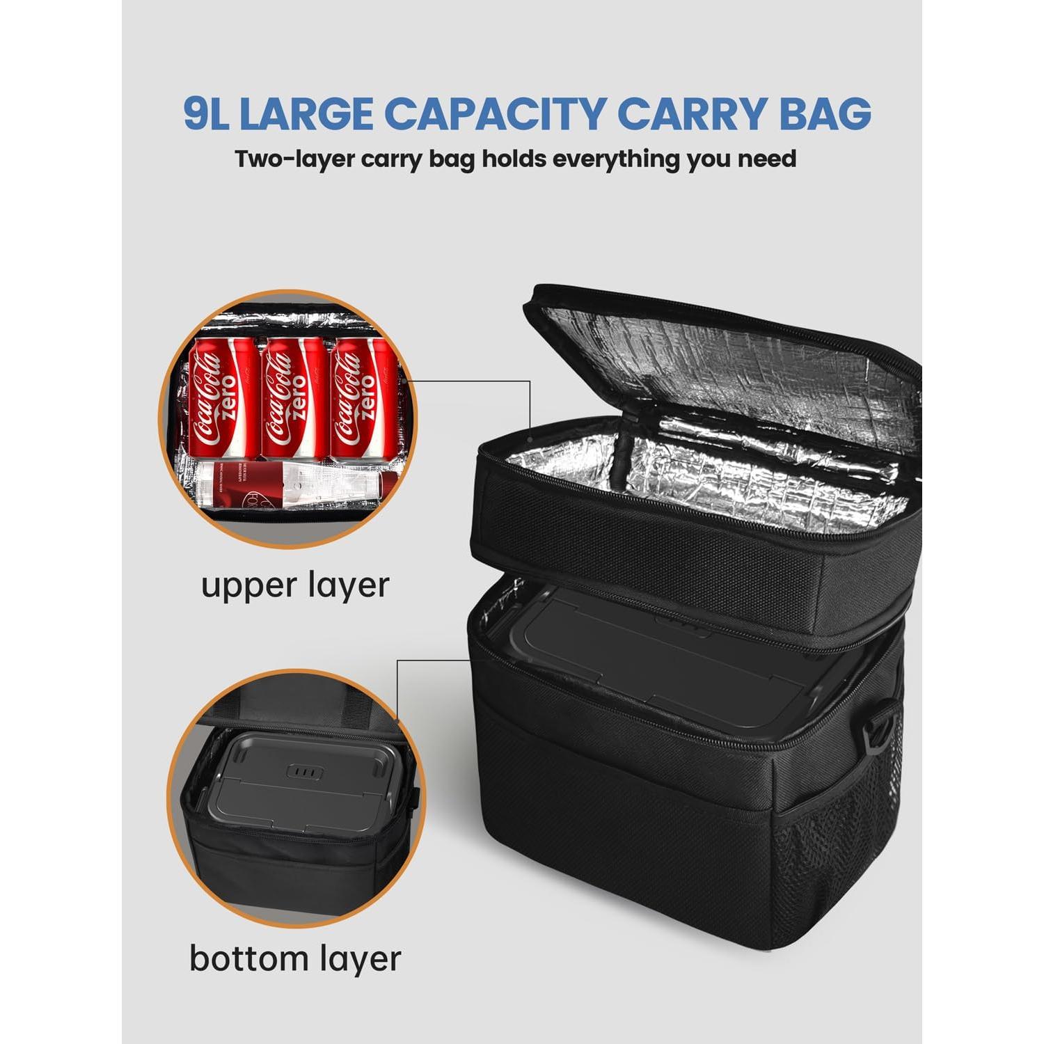 Caja de Almuerzo Eléctrica Hugmazing 1100ML Inalámbrica