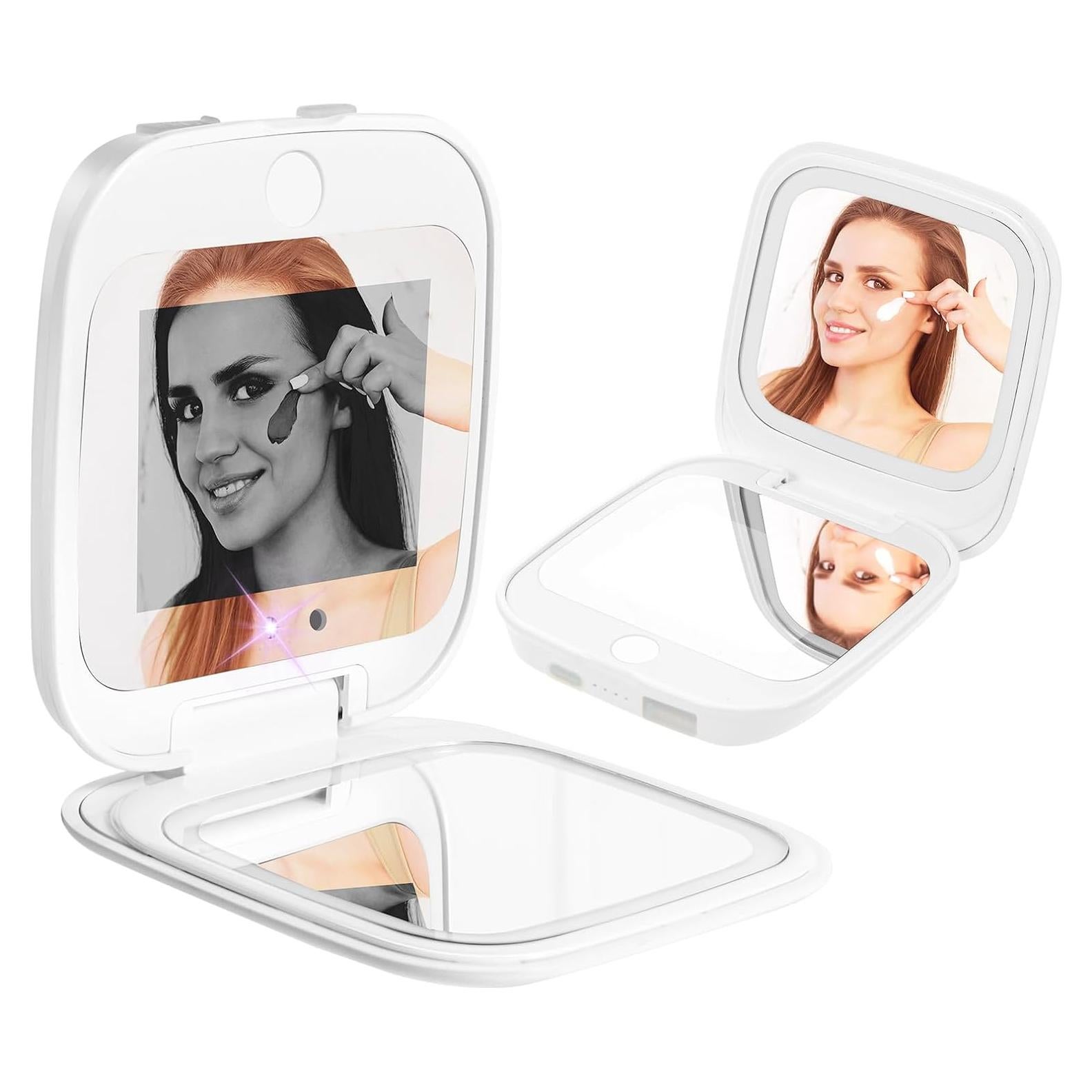 Espejo UV HiPai Doble Cara 1x/2x con Luz LED y Batería