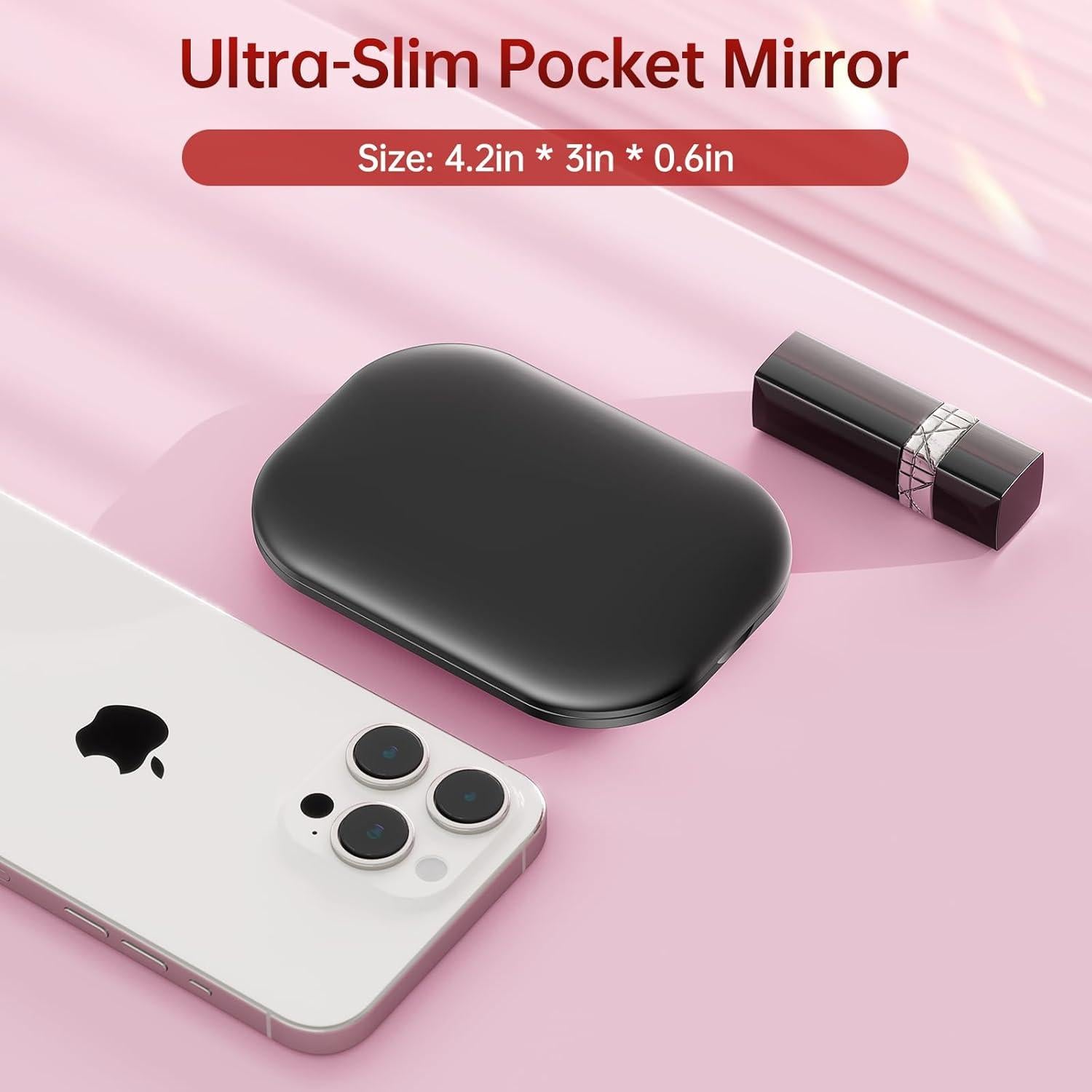 Espejo de Viaje Iluminado Benbilry Compacto 1X/3X Negro