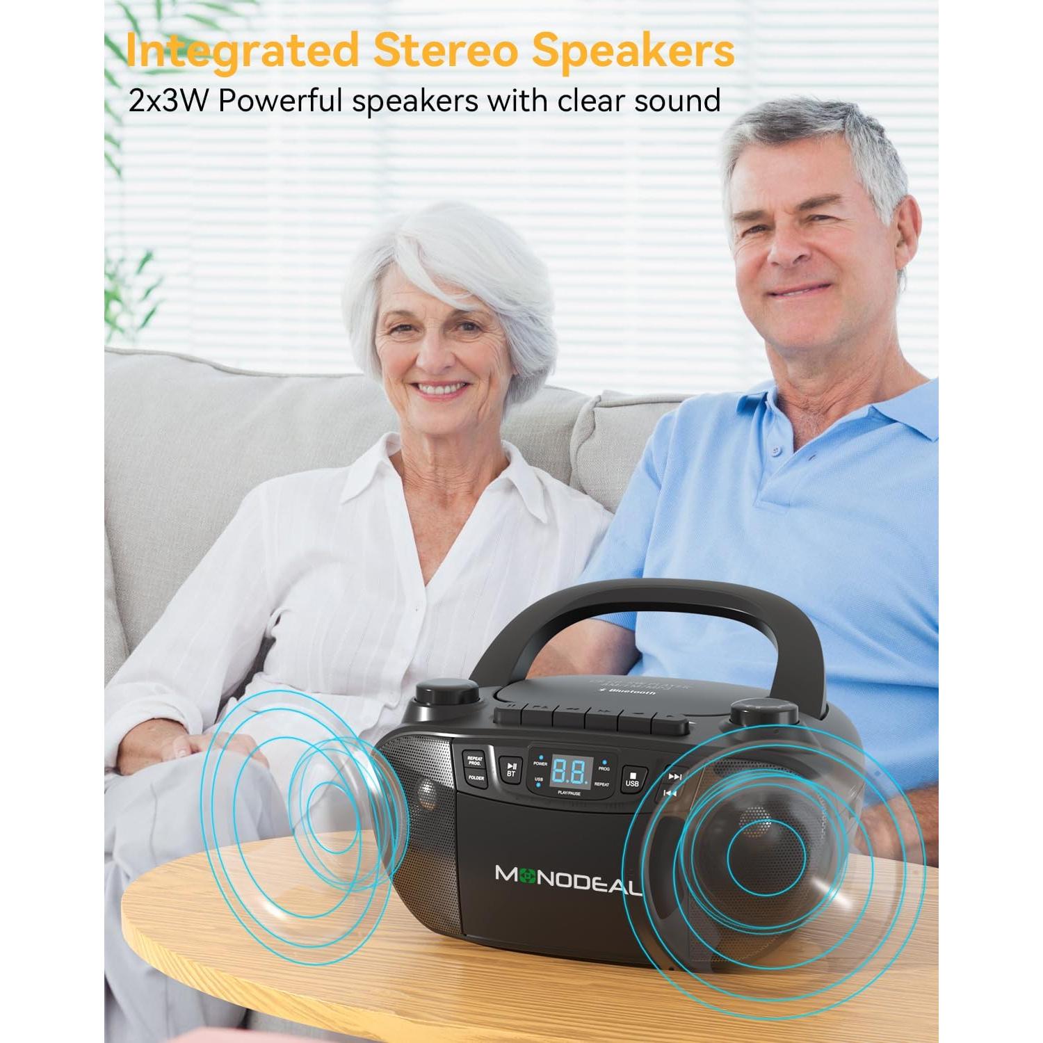 Reproductor de Cinta Cassette y CD MONODEAL CD1016 Bluetooth