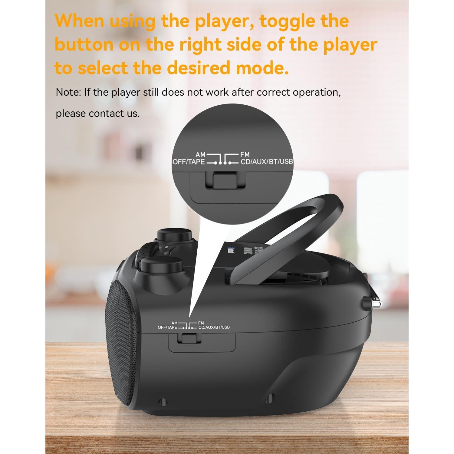 Reproductor de Cinta Cassette y CD MONODEAL CD1016 Bluetooth