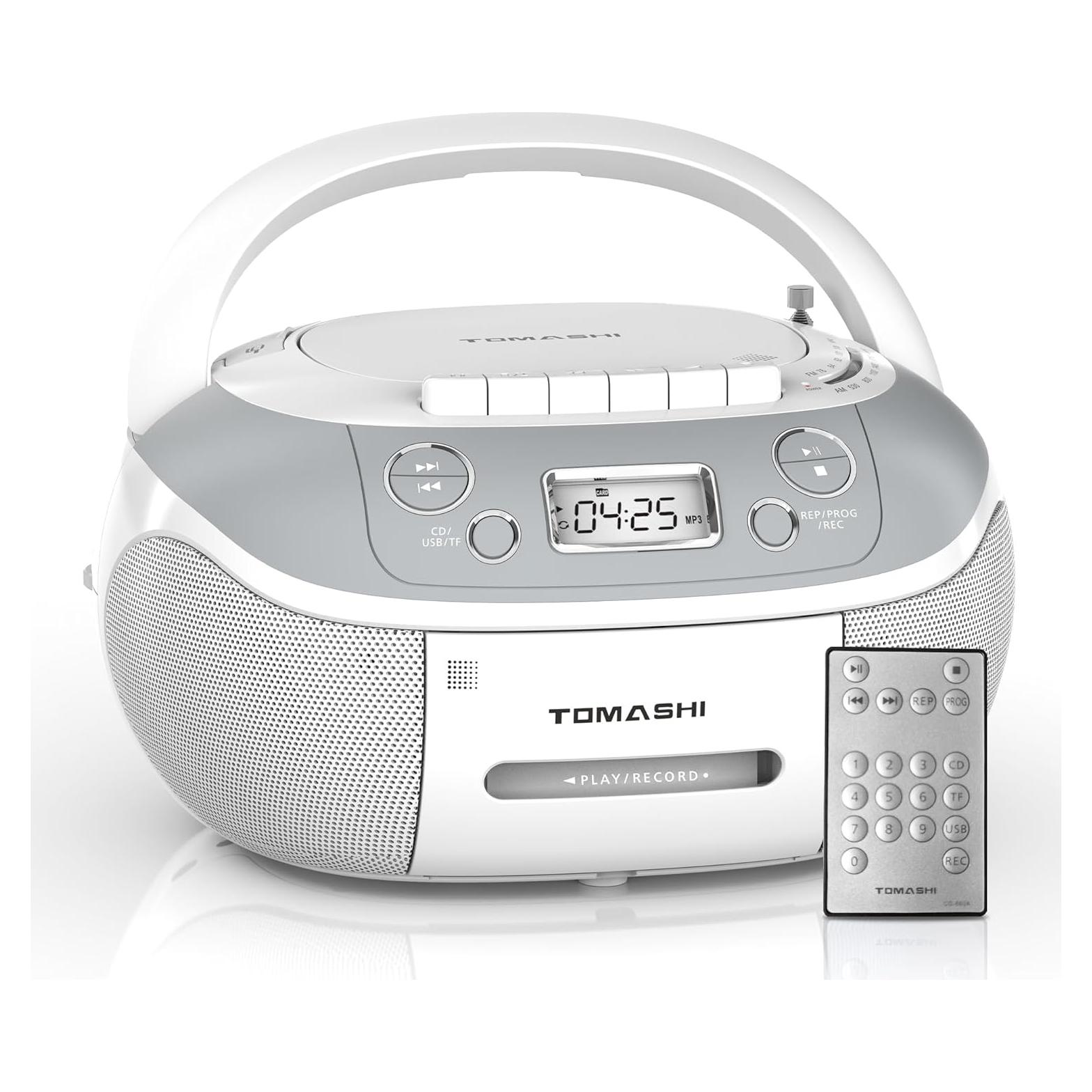 Reproductor de CD Boombox TOMASHI CD-860A Portátil AM/FM