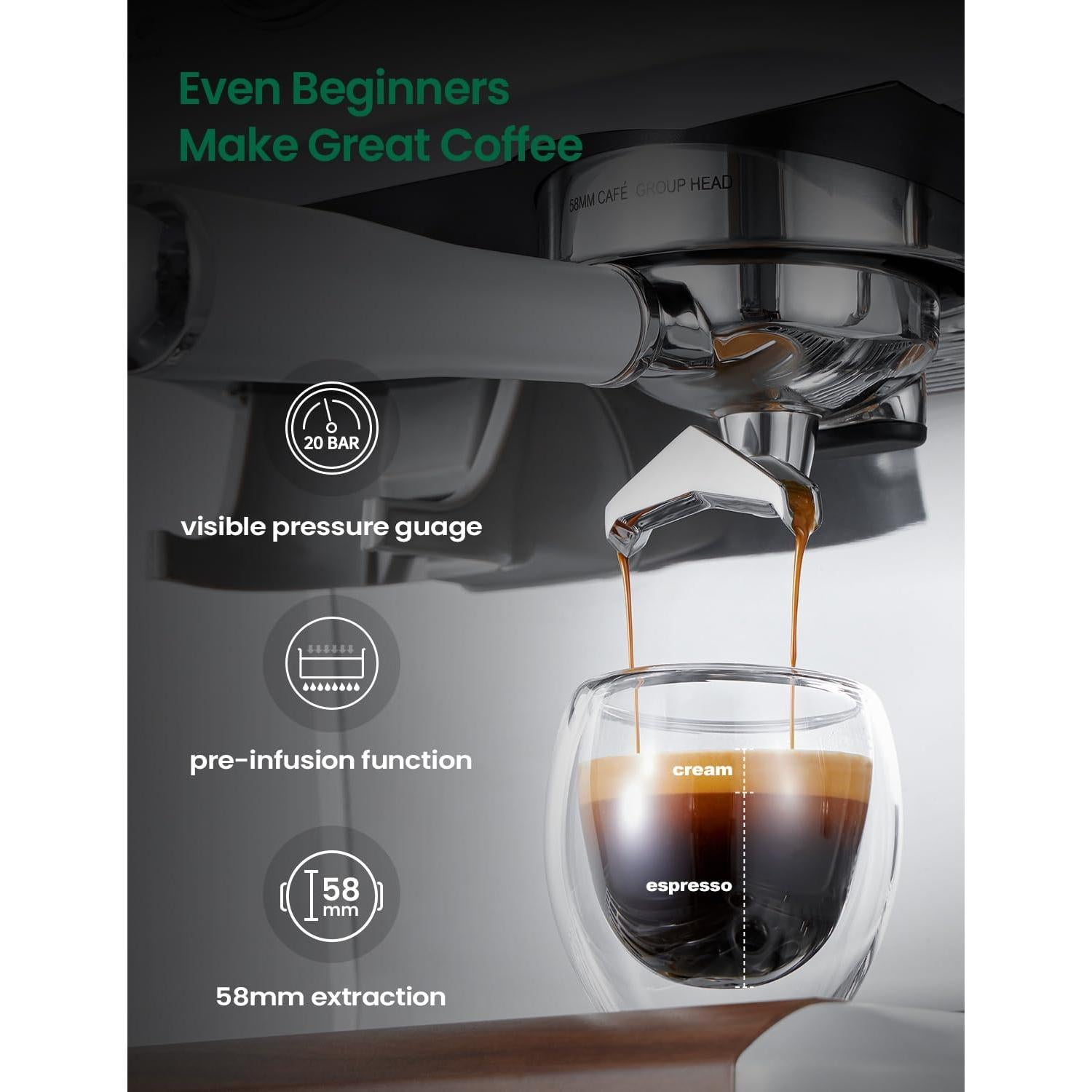 Máquina de café COUPLUX Espresso Doble Caldera 13.56kg