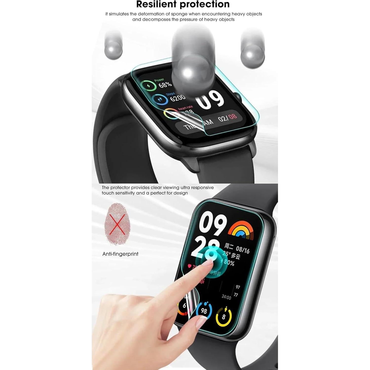 Protector de Pantalla Hydrogel CUFEREDU para Xiaomi Band 8