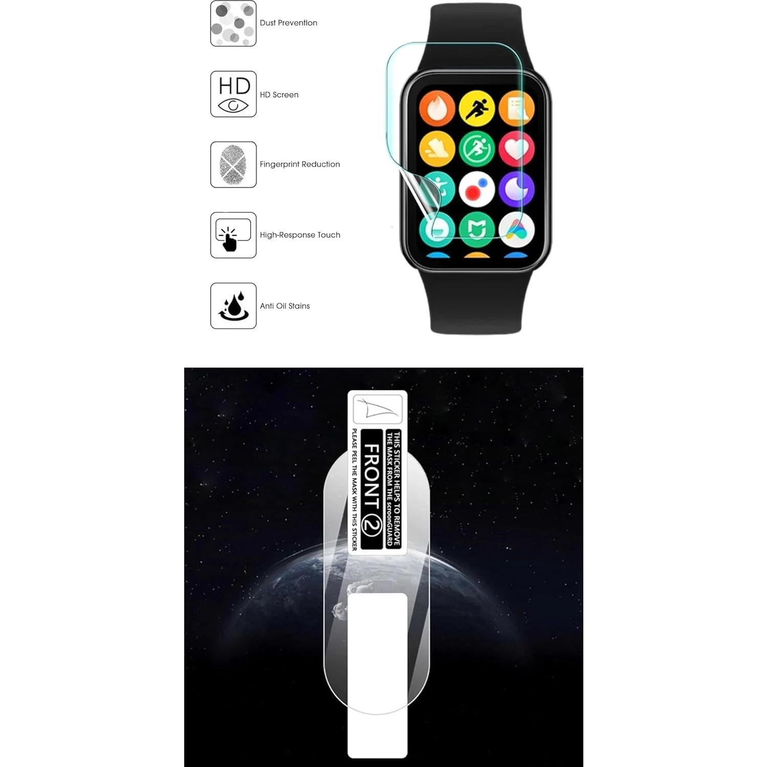 Protector de Pantalla Hydrogel CUFEREDU para Xiaomi Band 8