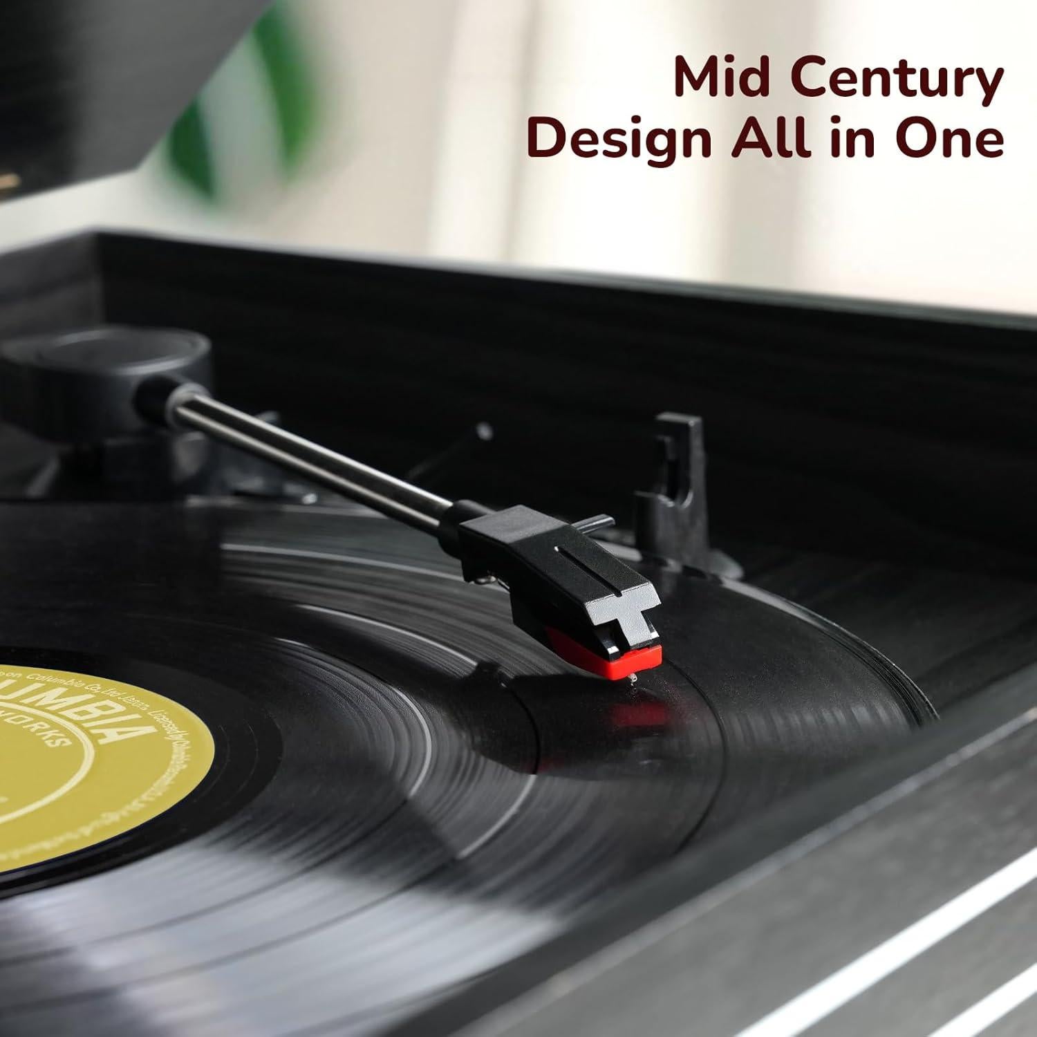 Reproductor de Vinilo Bluetooth FEKTIK M506 10 en 1 Negro