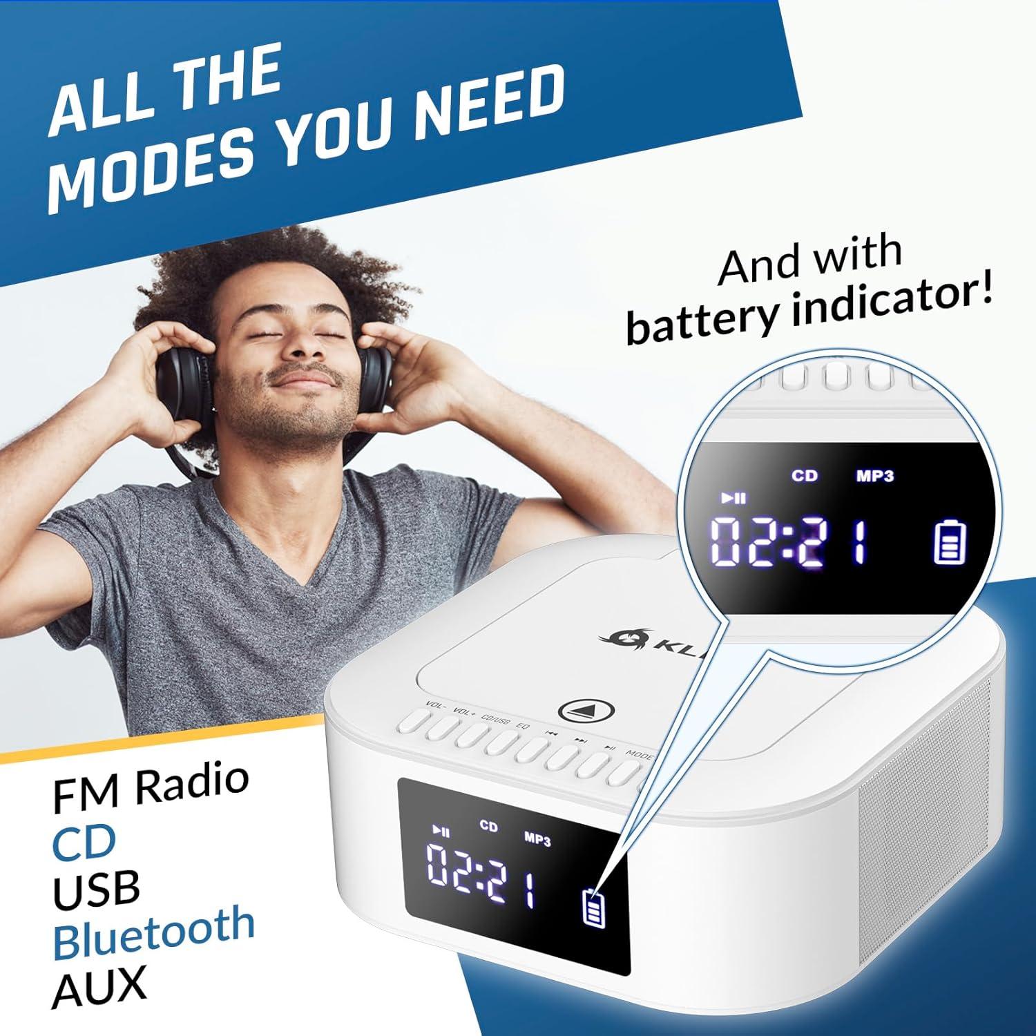 KLIM Boombox E1 - Sistema de Audio Portátil con Subwoofer y Bluetooth